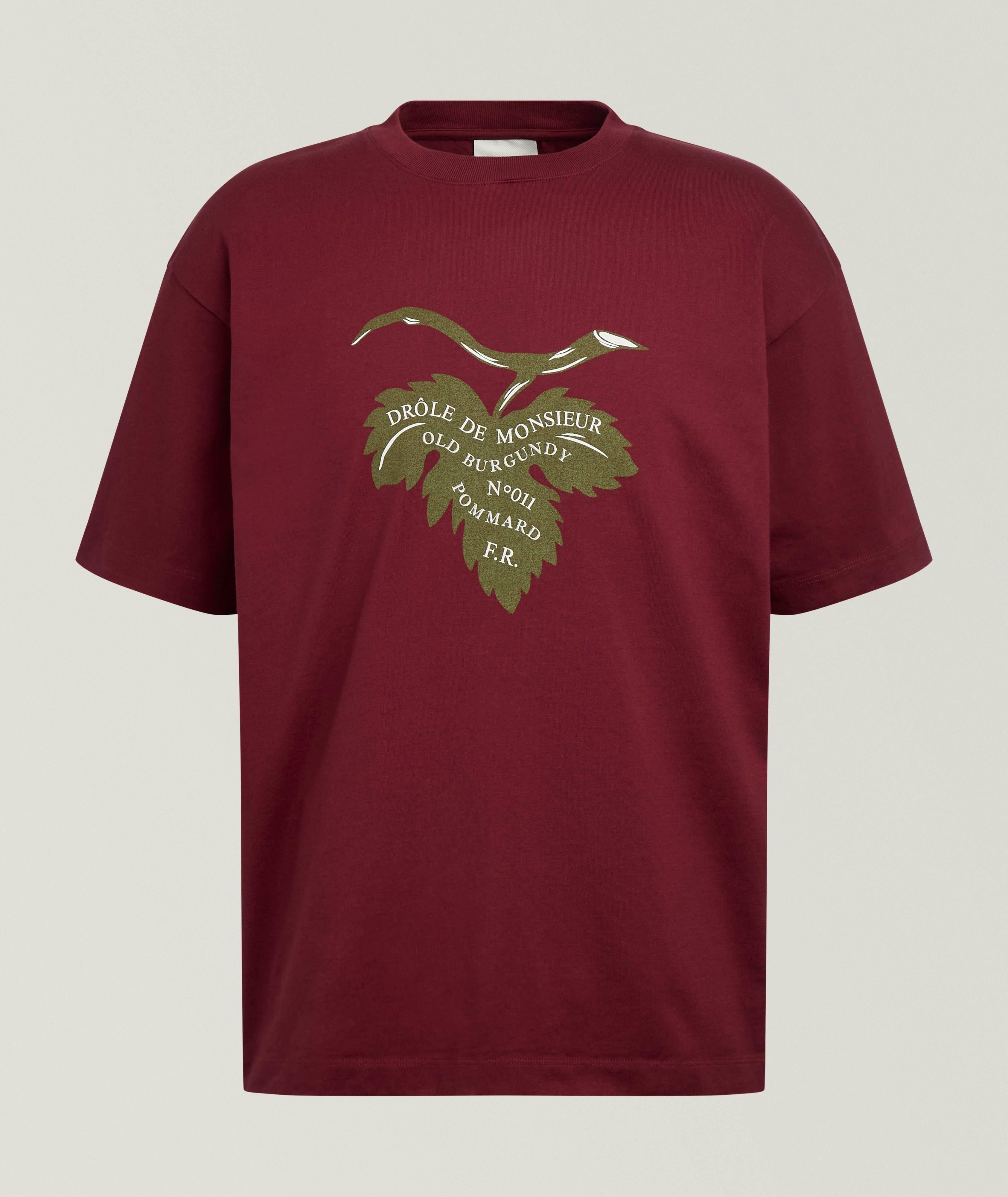 Drôle de Monsieur T-shirt encolure ronde feuille de vigne