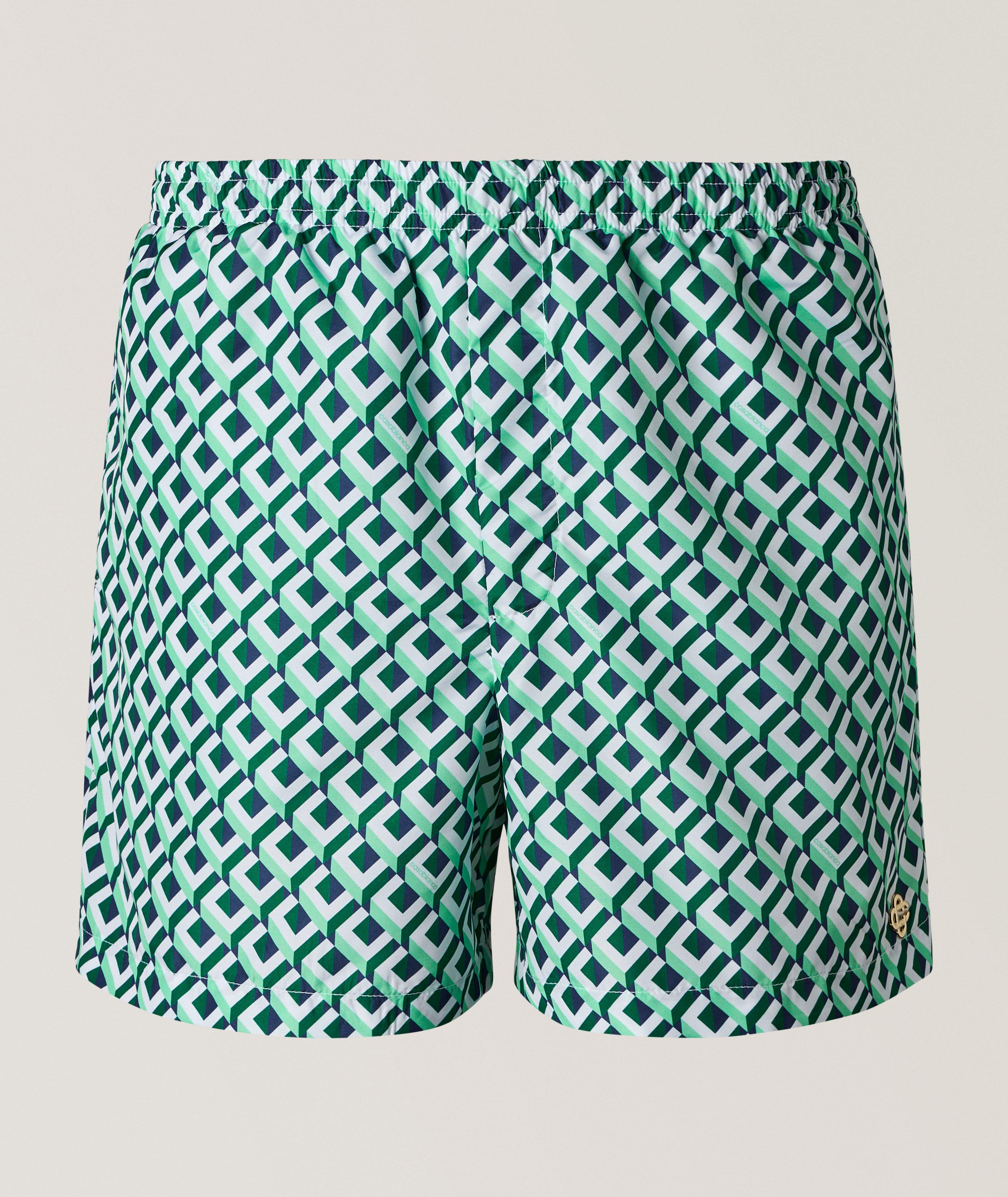 Casablanca Cubist Monogram Printed Swim Shorts