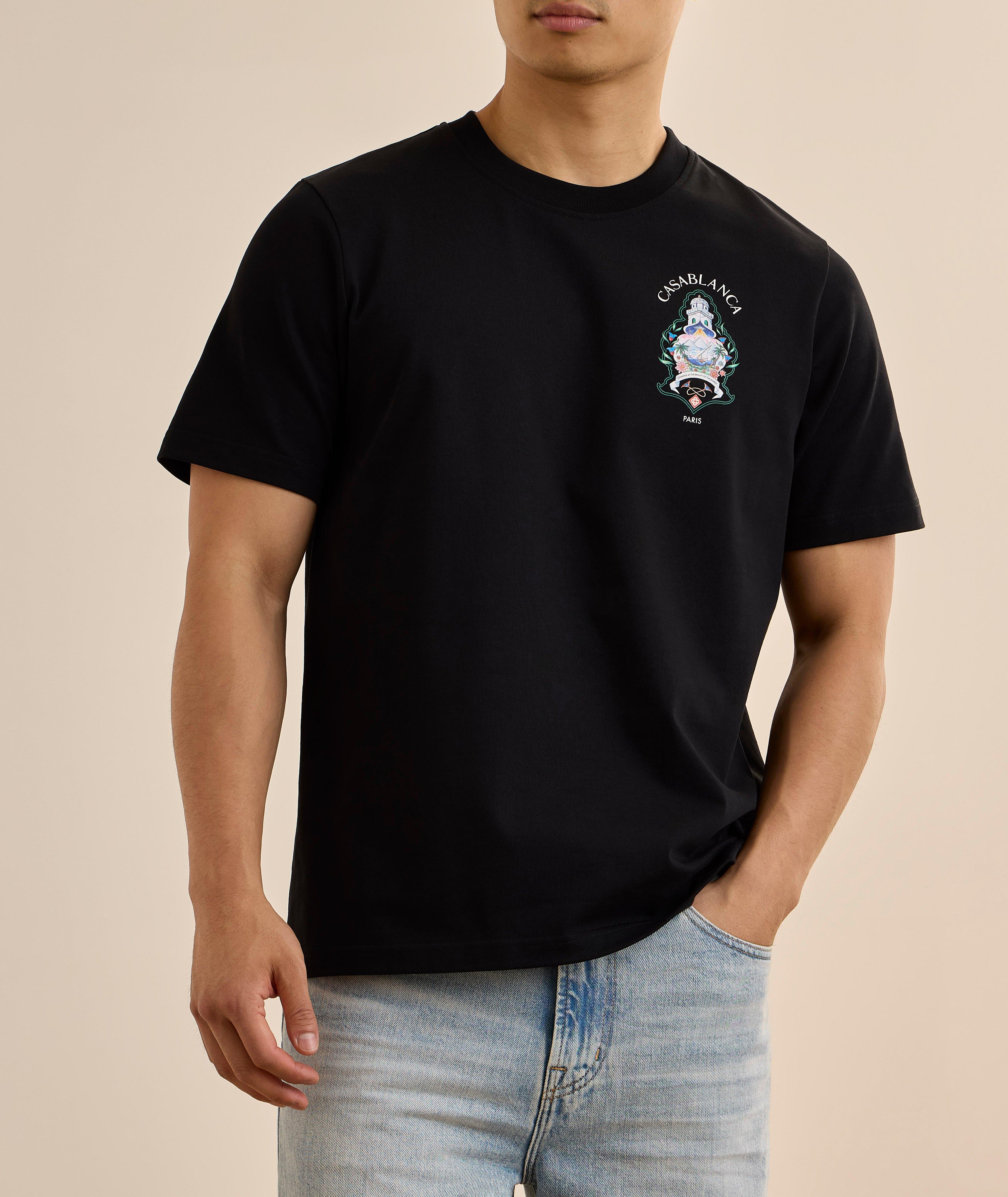 Casablanca Hotel Emblem Organic Cotton T‑Shirt | T-Shirts | Harry