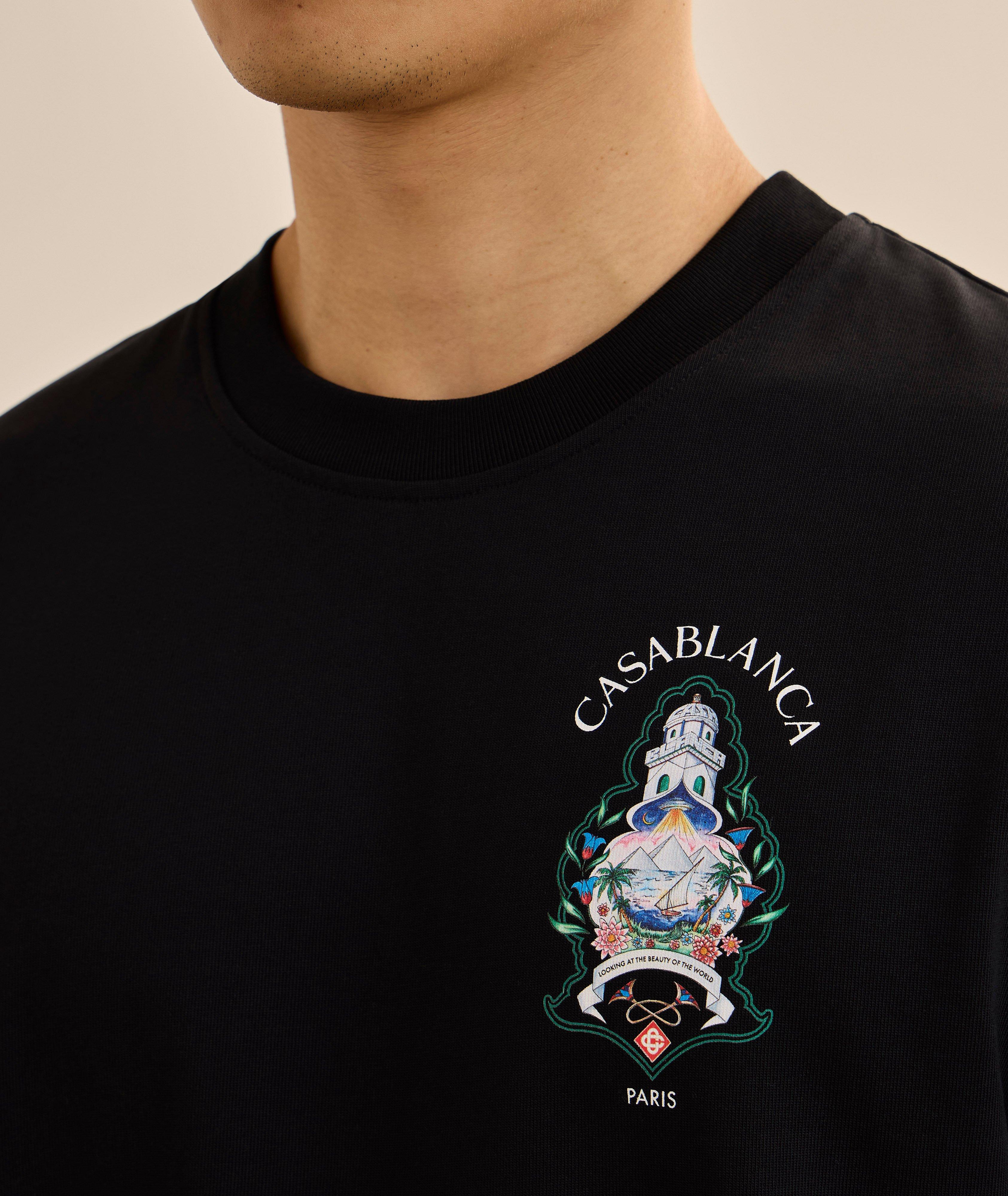 Casablanca Hotel Emblem Organic Cotton T‑Shirt | T-Shirts | Harry