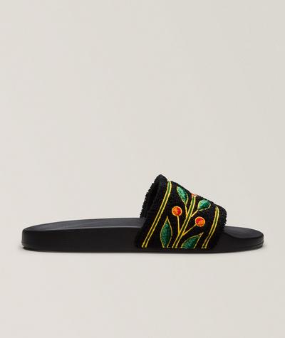 Casablanca - Embroidered Logo Terry Slides 