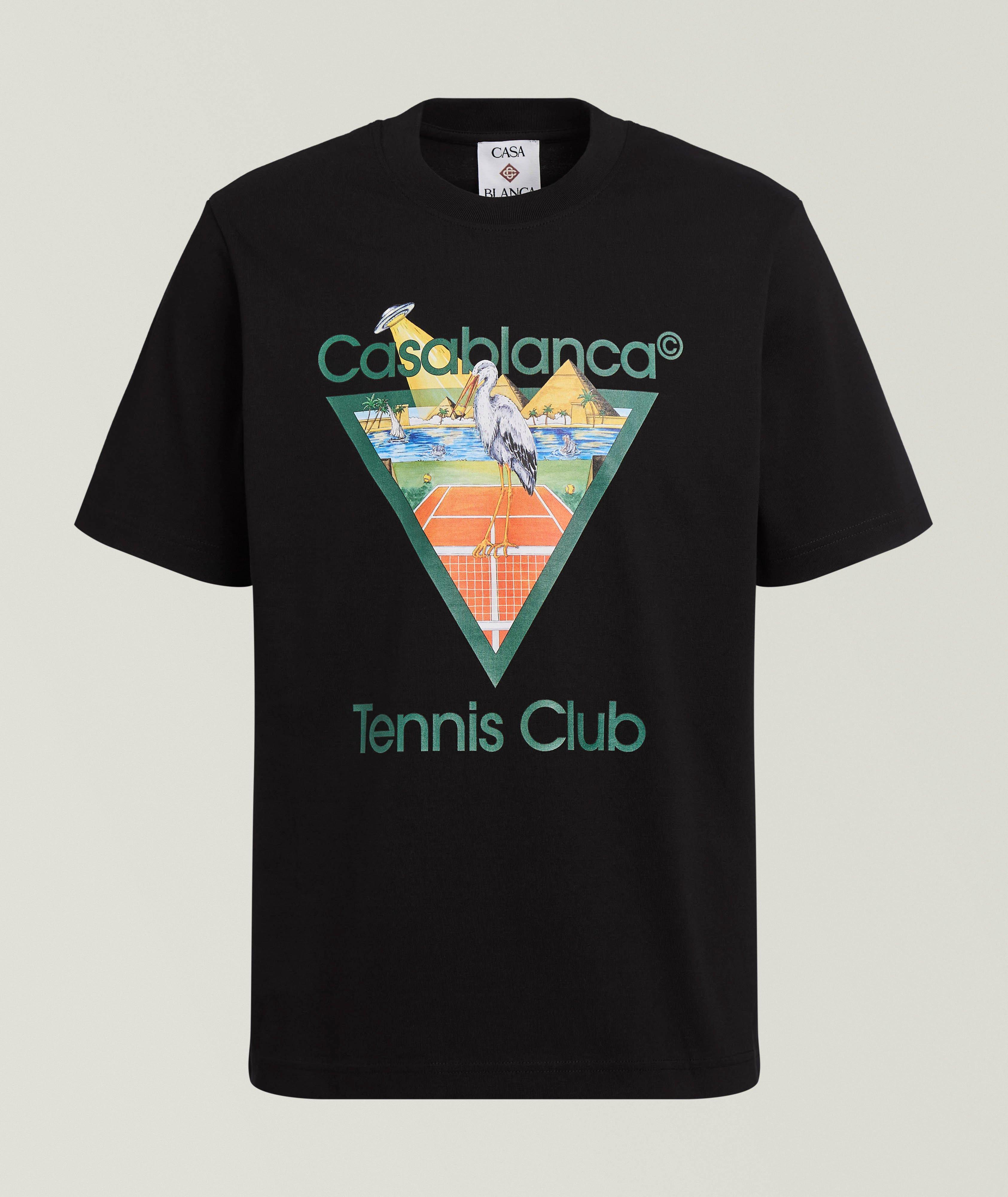 Casablanca T-shirt coton biologique pyramide club tennis 