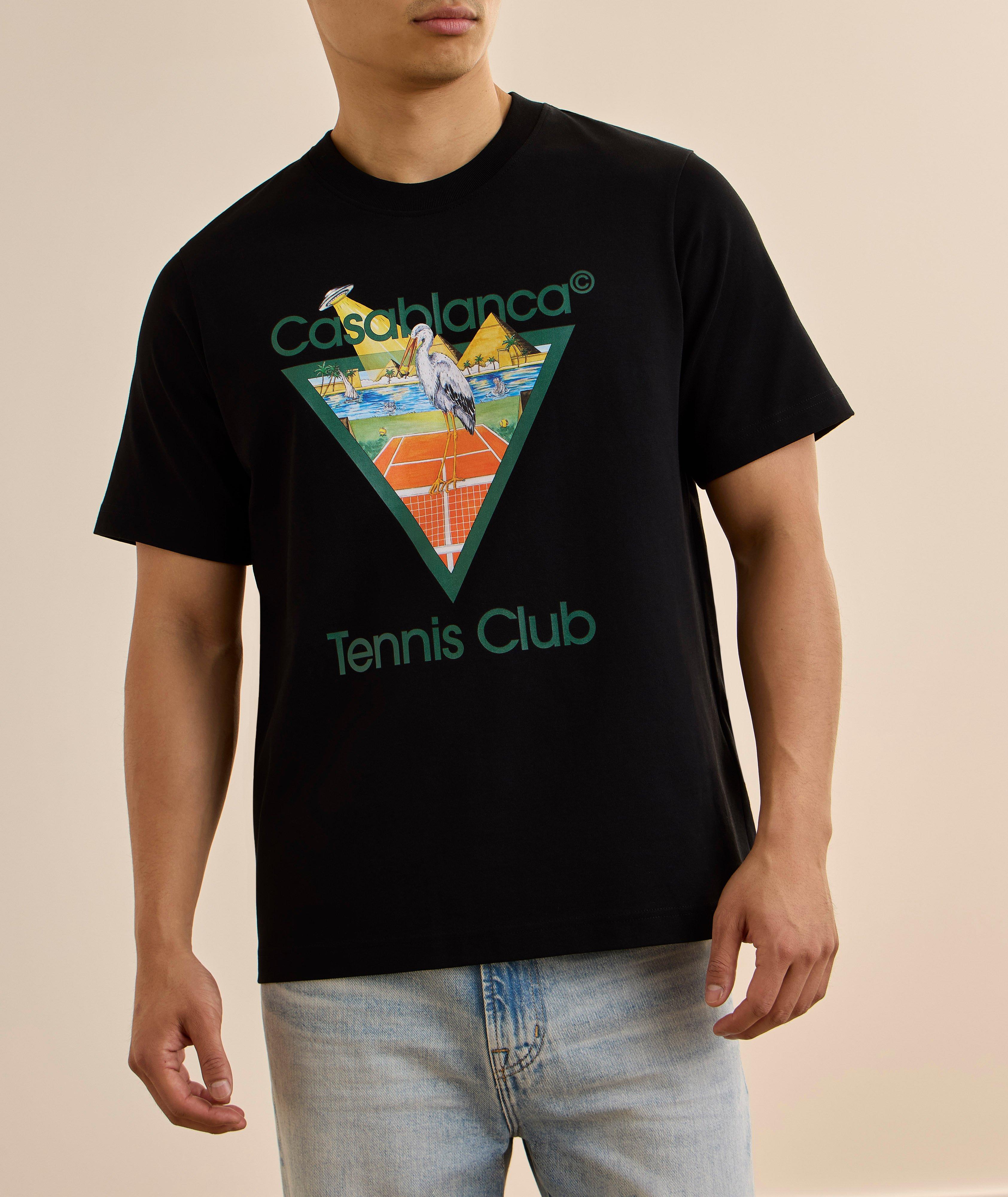 Casablanca Tennis Club Pyramid Organic Cotton T‑Shirt | T-Shirts