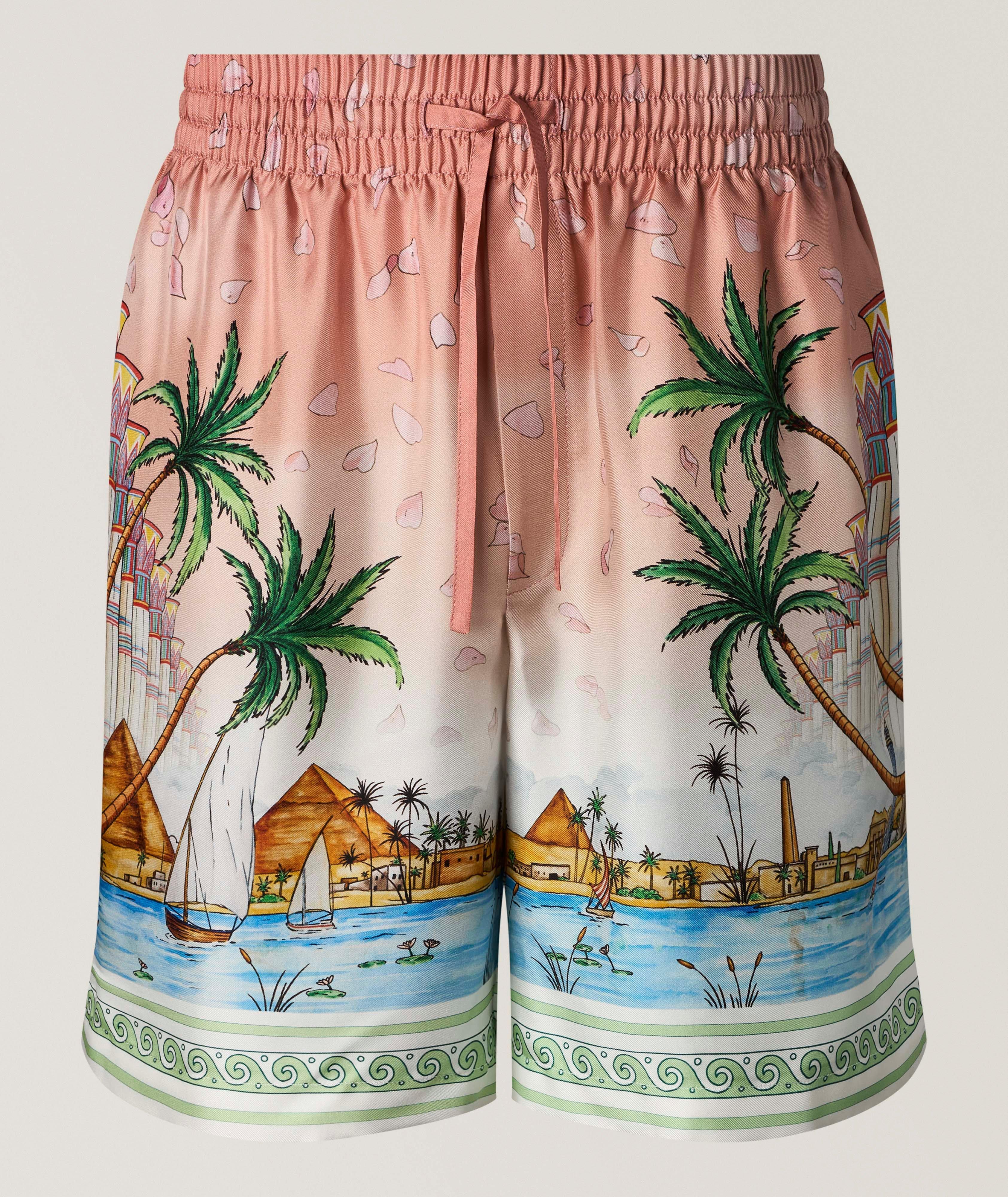 Casablanca Ethereal Silk Bermuda Shorts