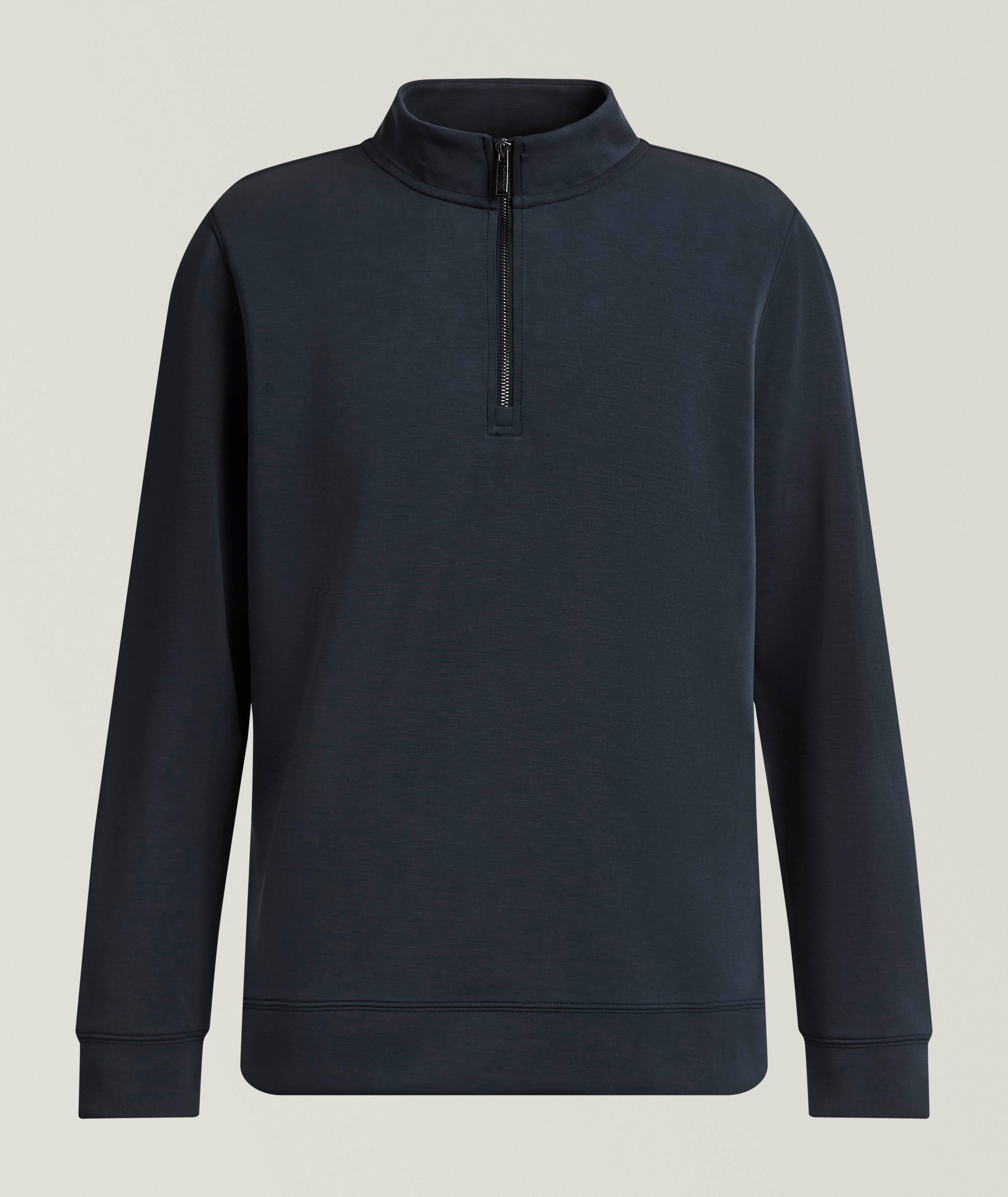 Stretch-Modal Quarter-Zip Sweatshirt  image 0