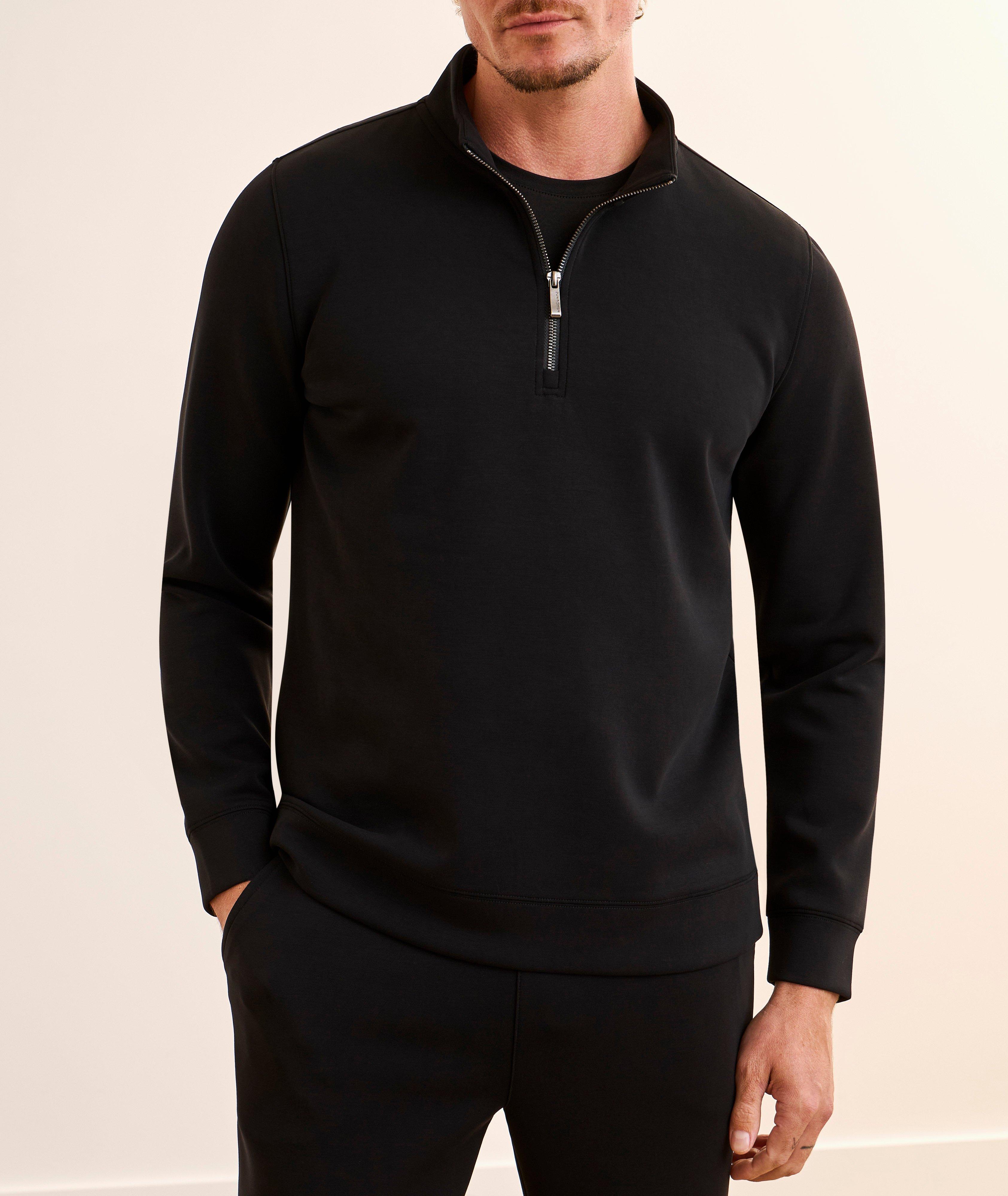 Stretch-Modal Quarter-Zip Sweatshirt  image 1
