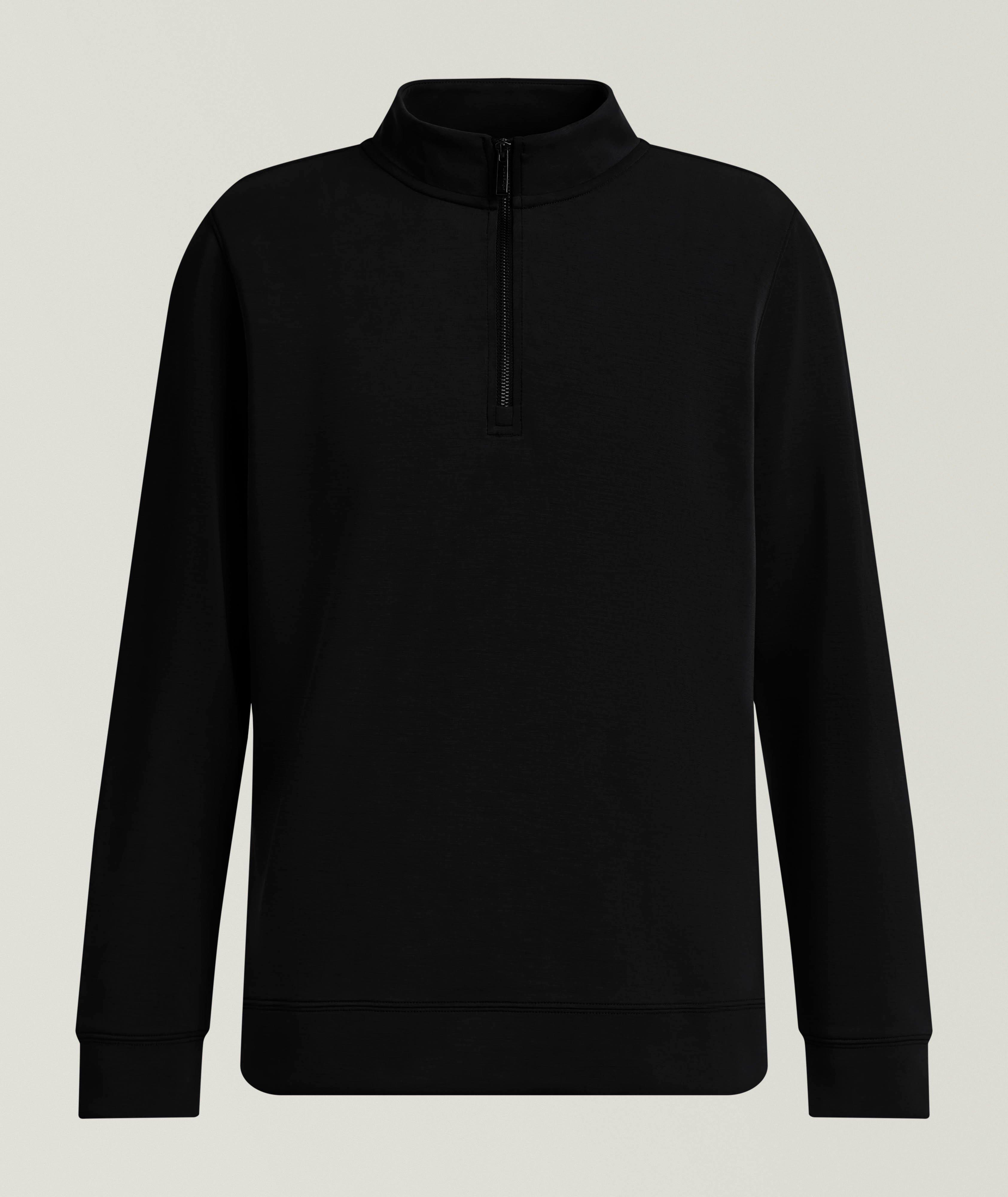 Stretch-Modal Quarter-Zip Sweatshirt  image 0