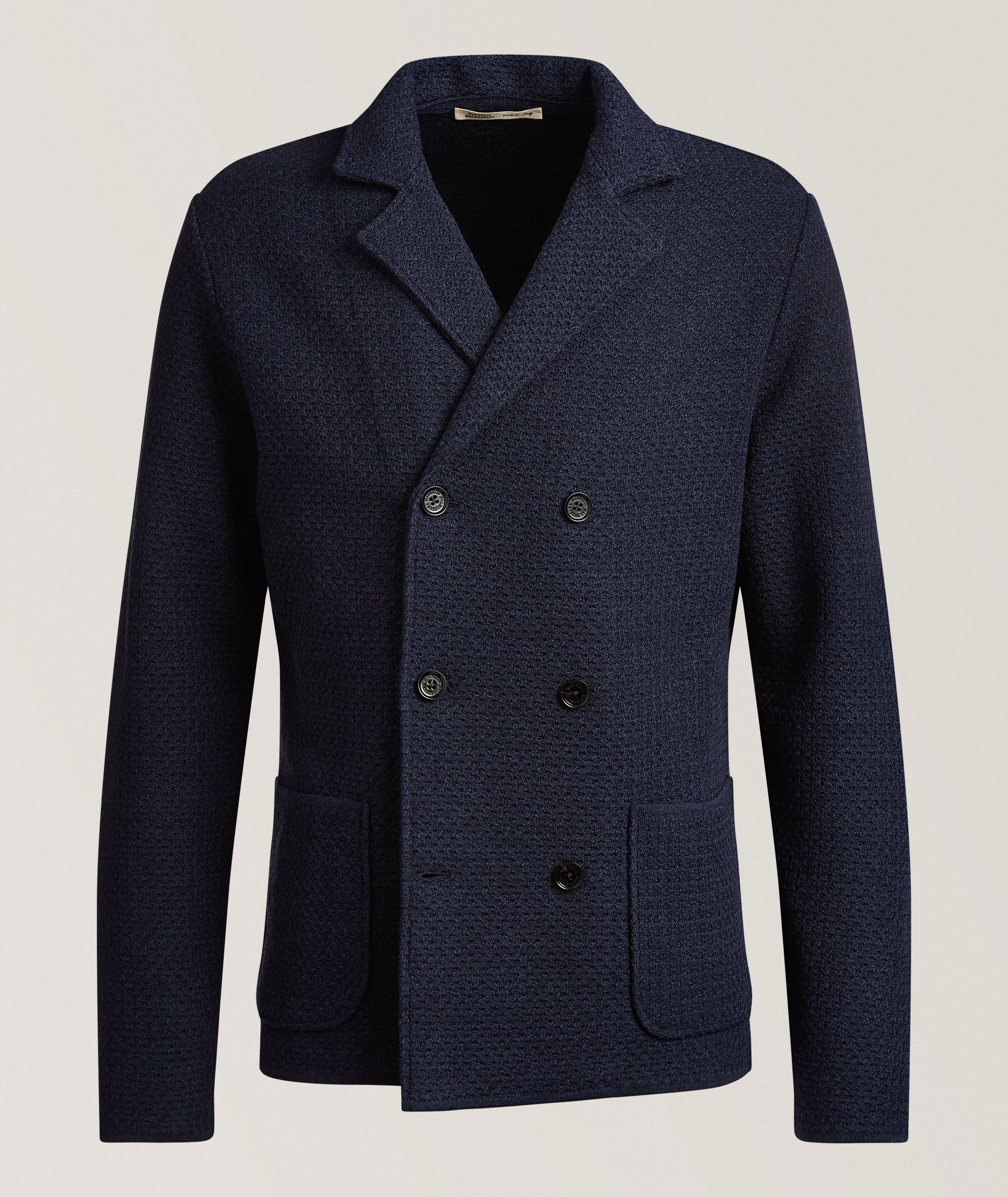 Maurizio Baldassari Double-Breasted Basketweave Stitch Cardigan