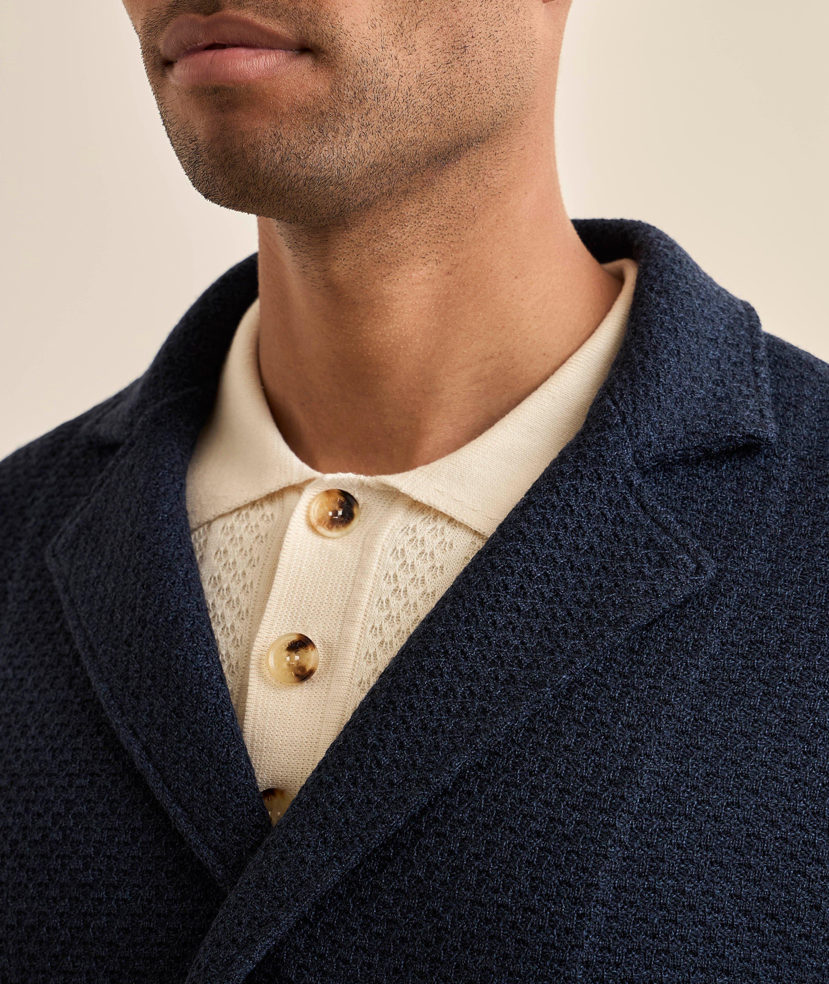 Double-Breasted Basketweave Stitch Cardigan image 3