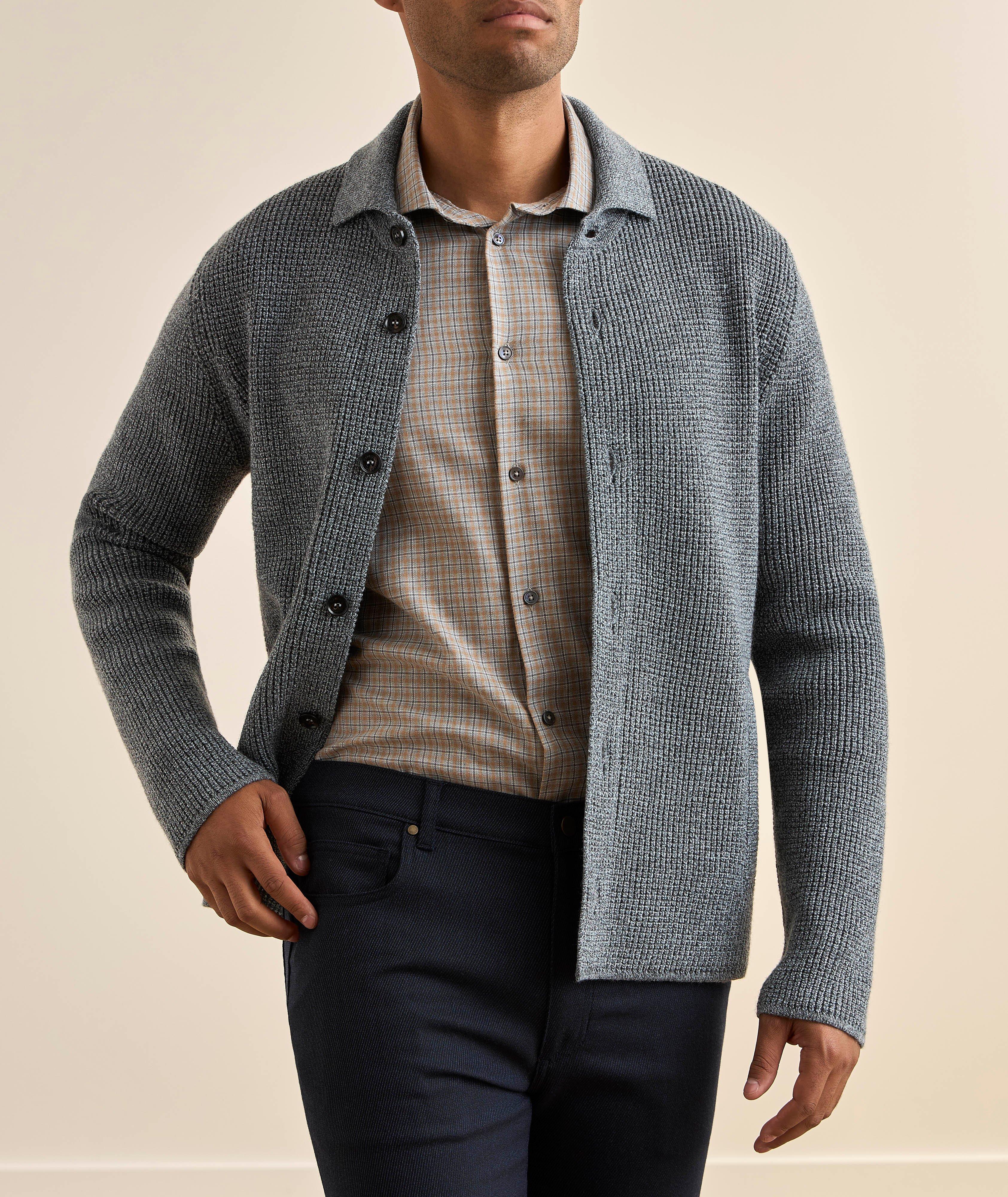 Milano Stitch Virgin Wool Overshirt image 1