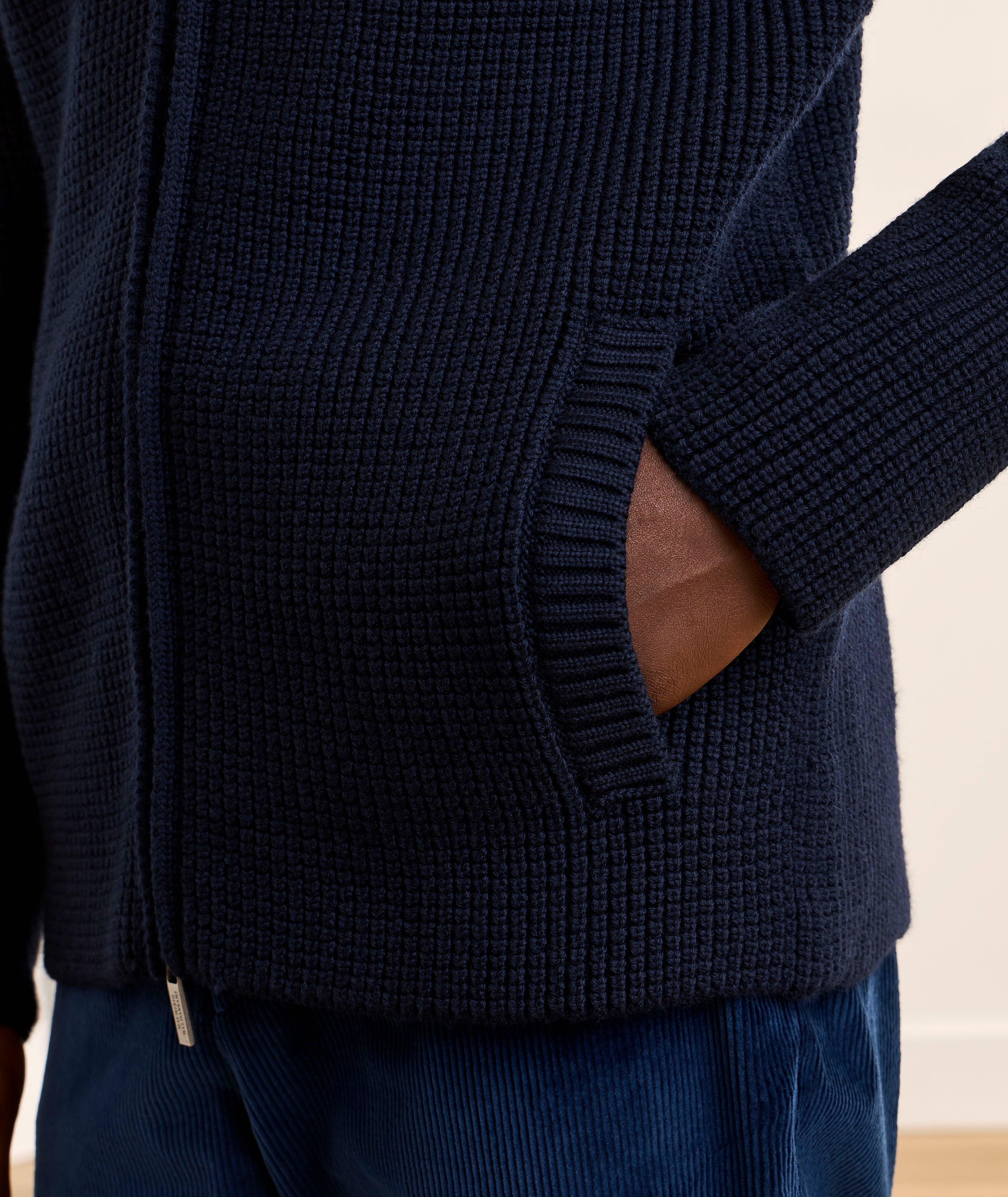 Virgin Wool Full-Zip Cardigan  image 4
