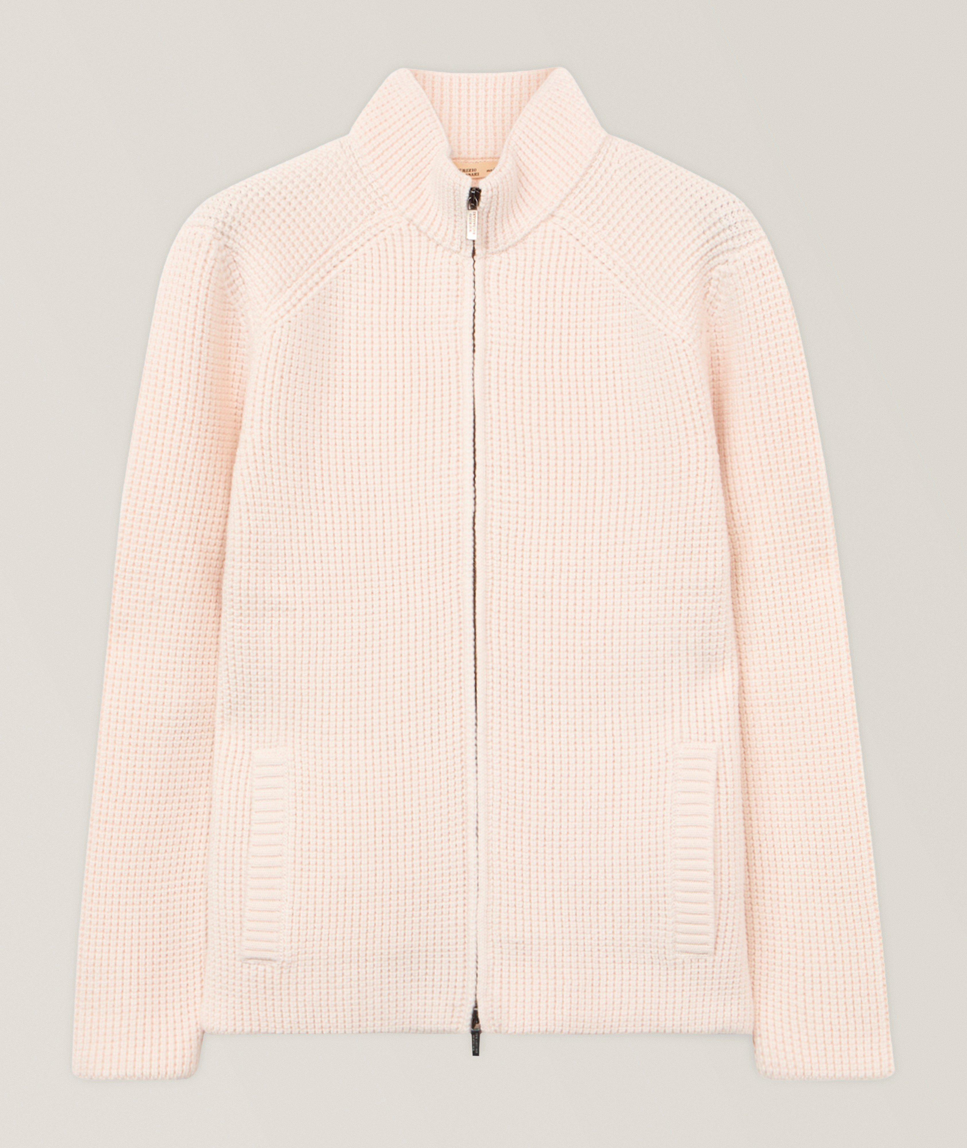 Maurizio Baldassari Virgin Wool Full-Zip Cardigan 