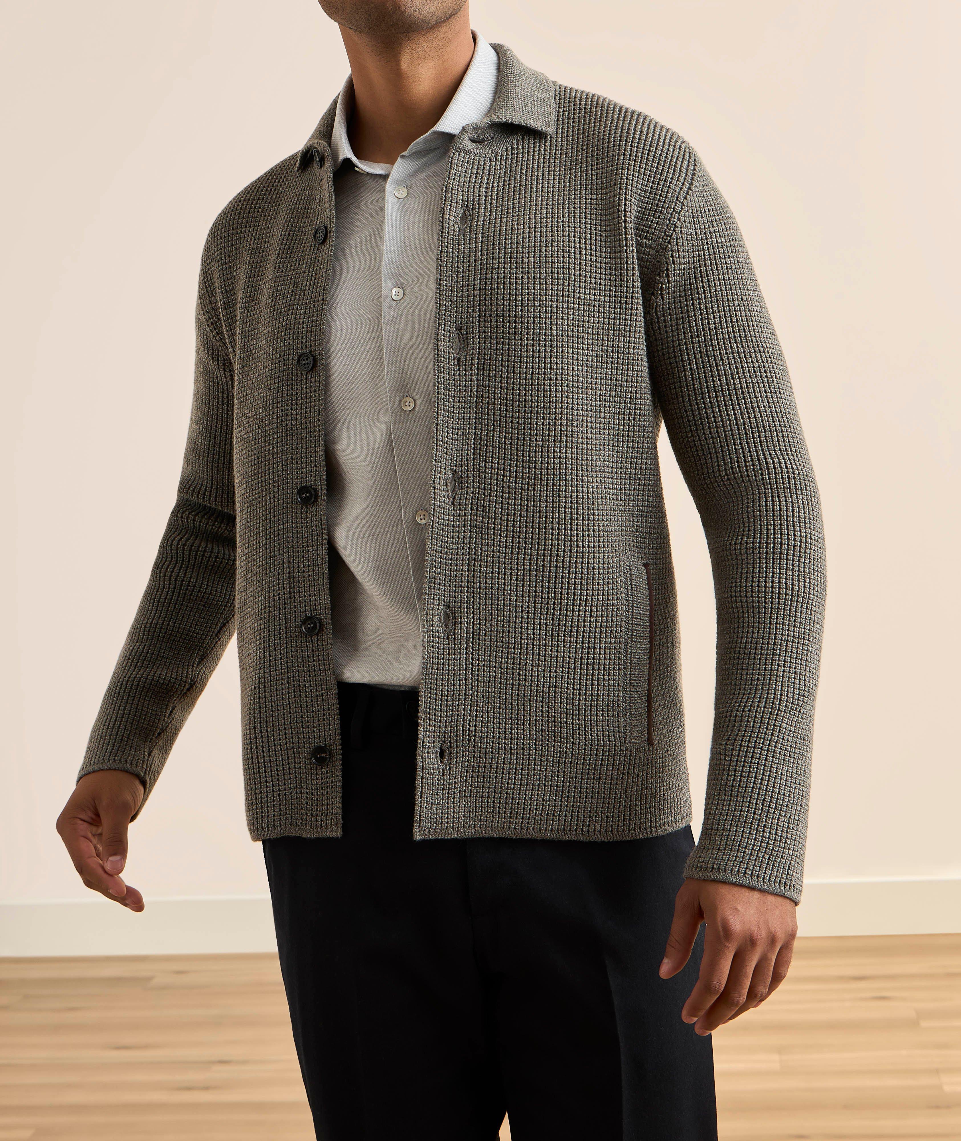 Milano Stitch Virgin Wool Overshirt image 1
