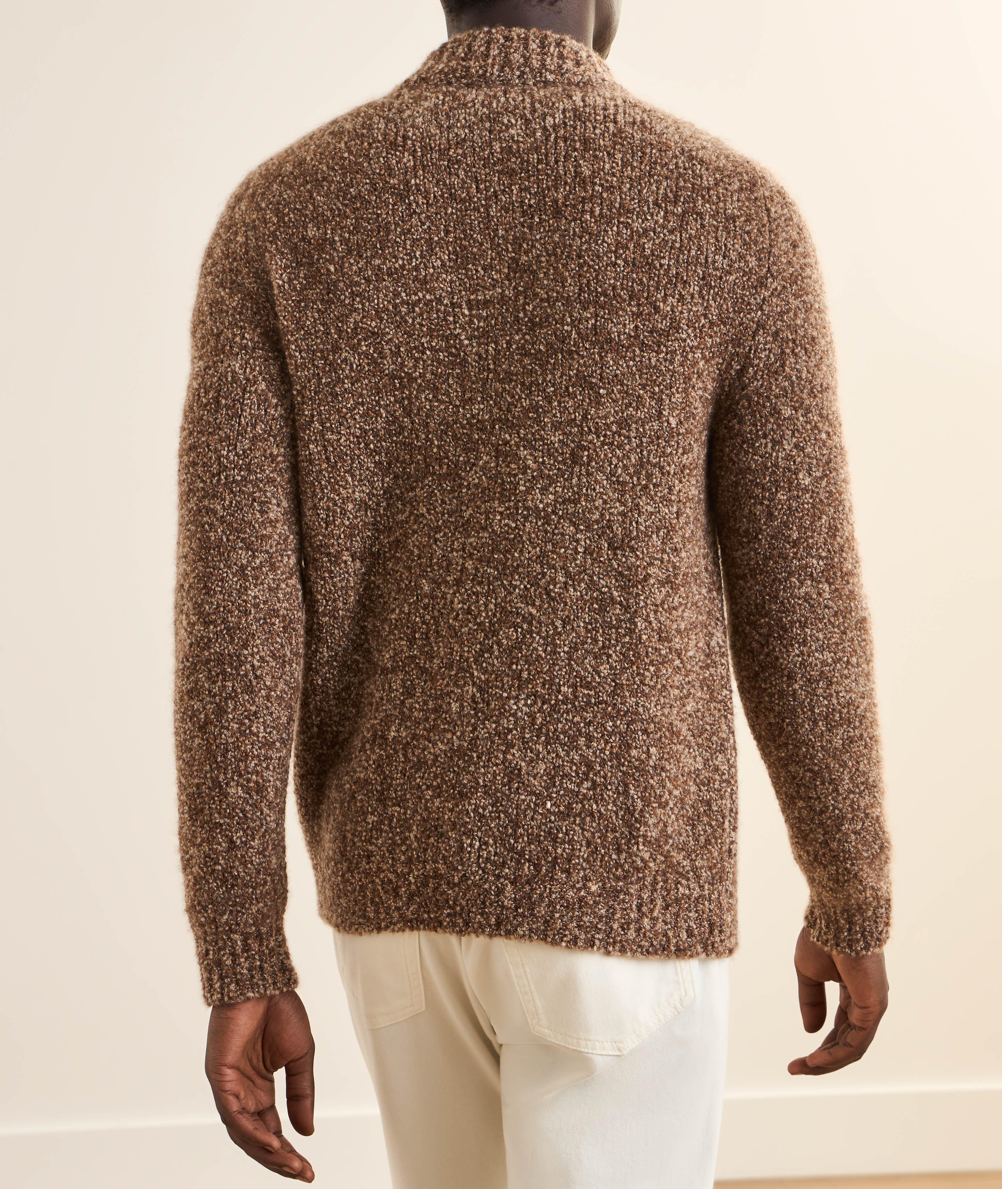 Cashmere-Silk Bouclé Quarter-Zip Sweater image 2
