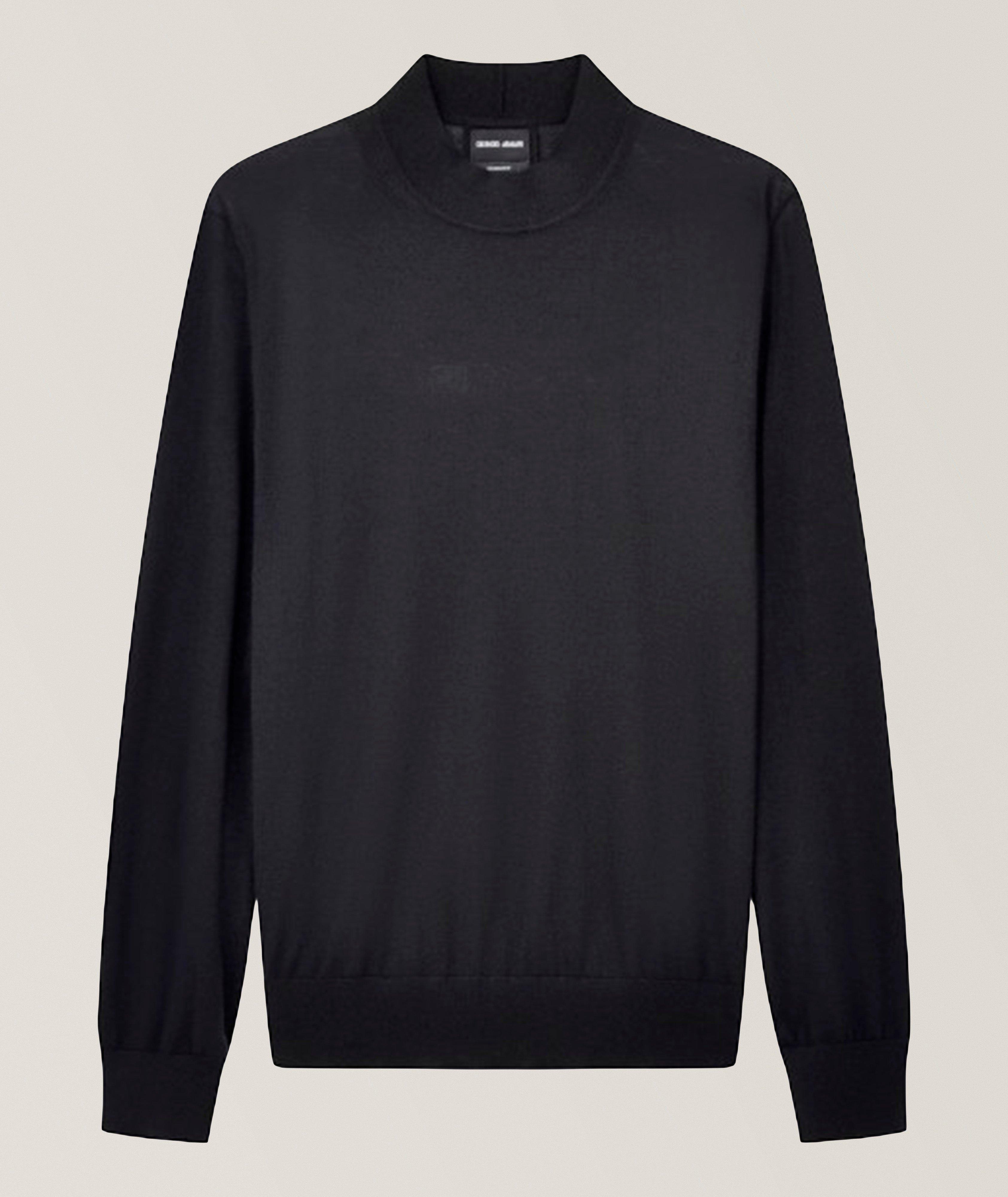 Giorgio Armani Cashmere-Silk Mock Neck Sweater