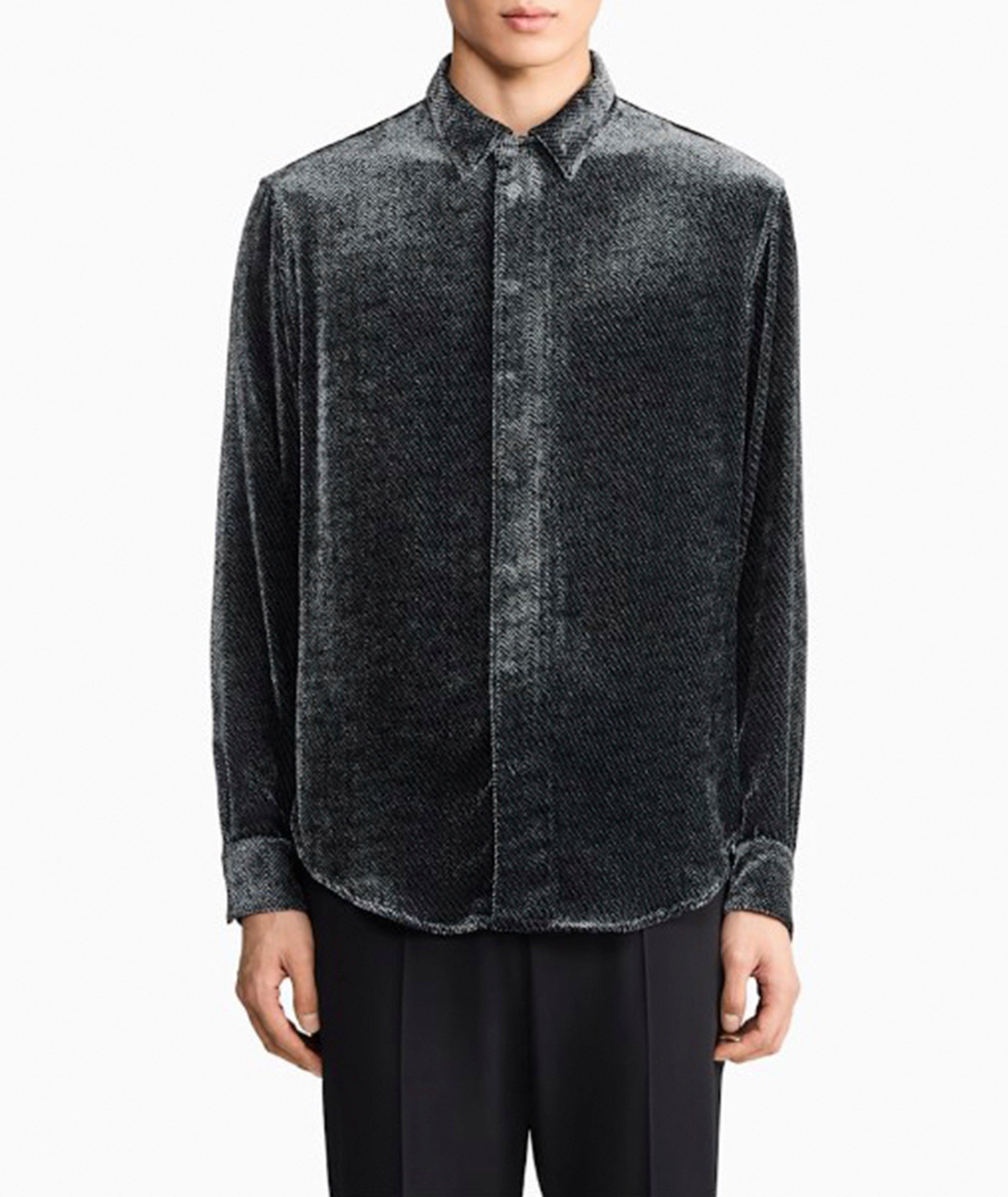 Chemise soie-viscose velours dévoré image 1