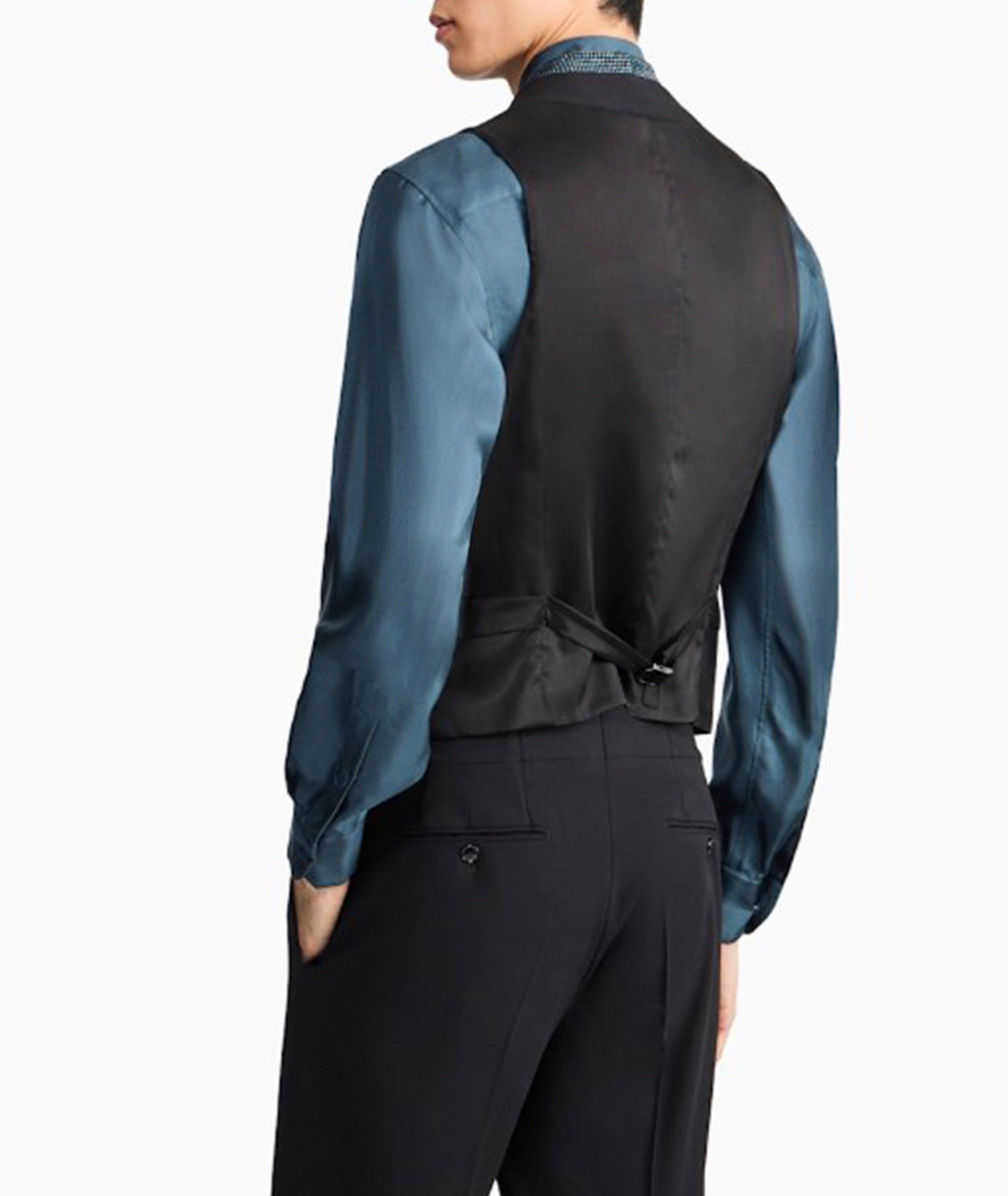 Embellished Wool Crepe Vest image 2