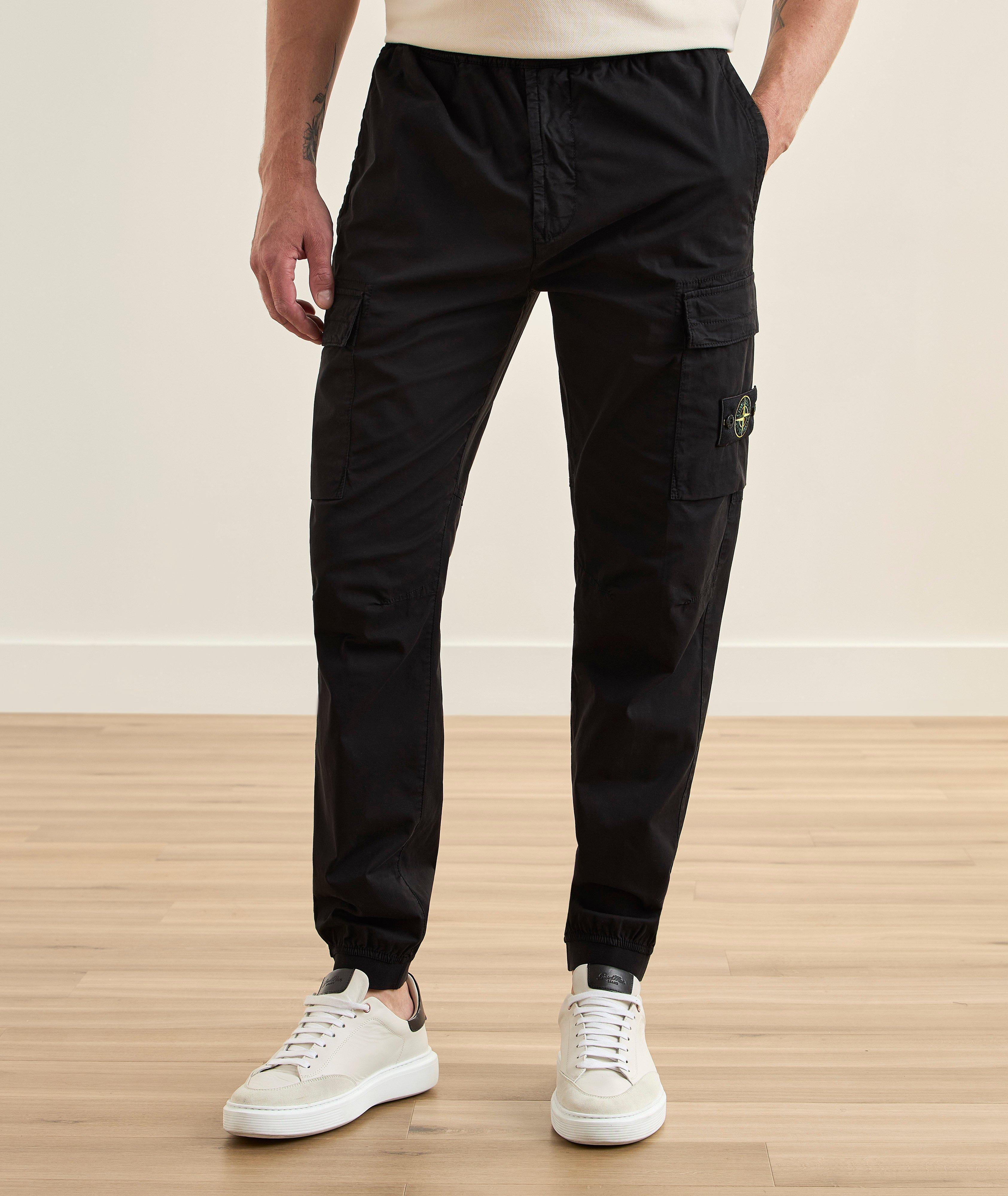 Stretch-Cotton Tapered Cargo Pants image 1