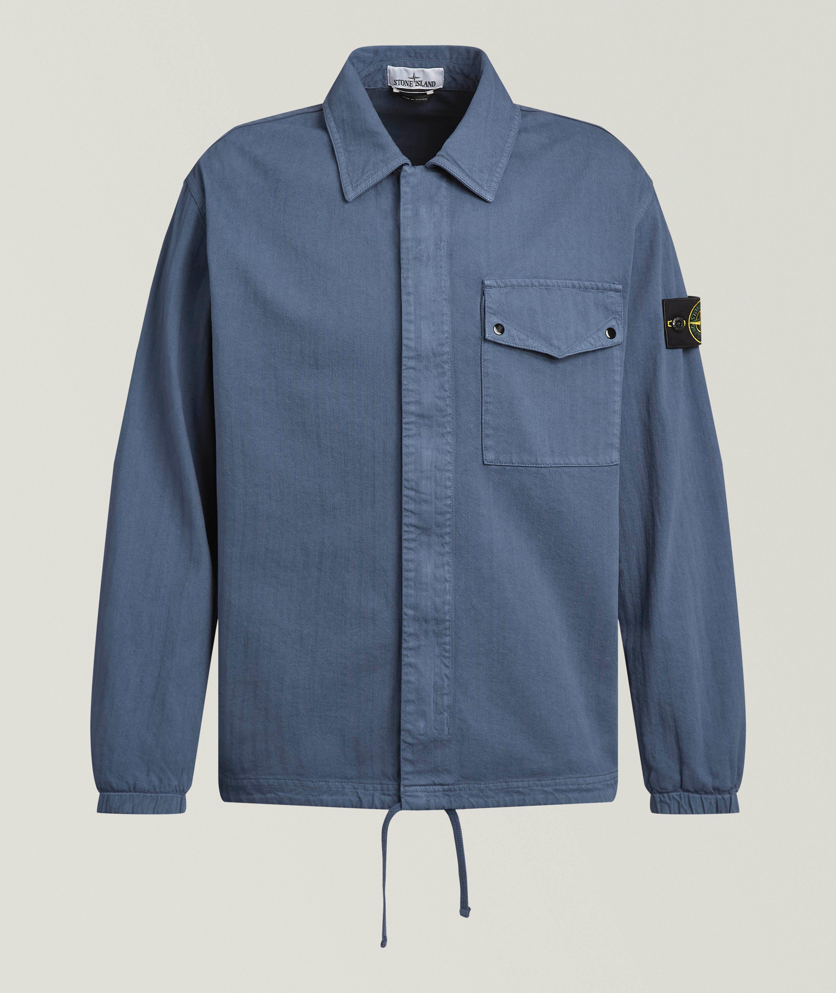 Stone Island Surchemise sergé coton chevrons