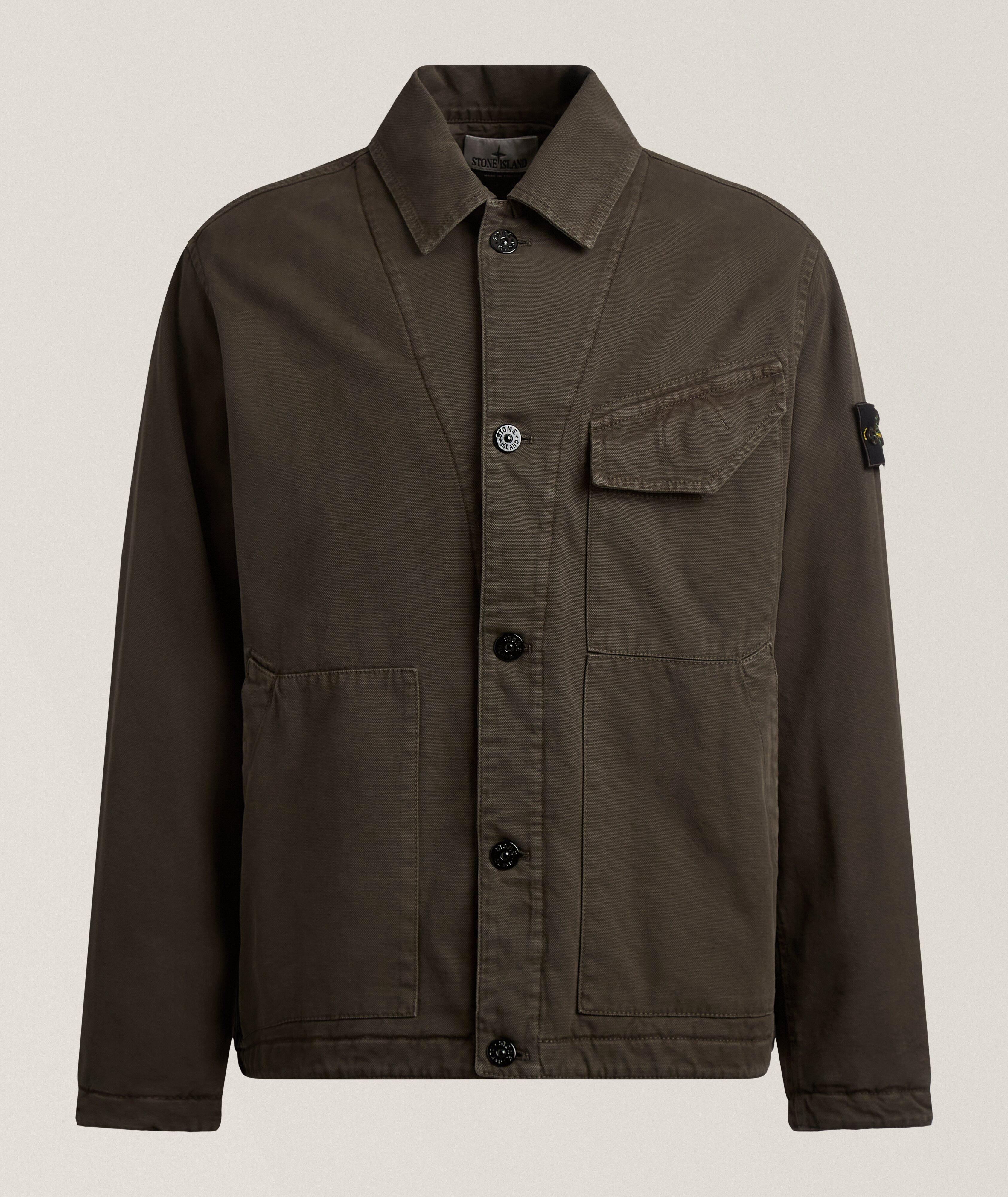 Stone Island Cotton Full-Zip Overshirt | Casual Shirts | Harry Rosen
