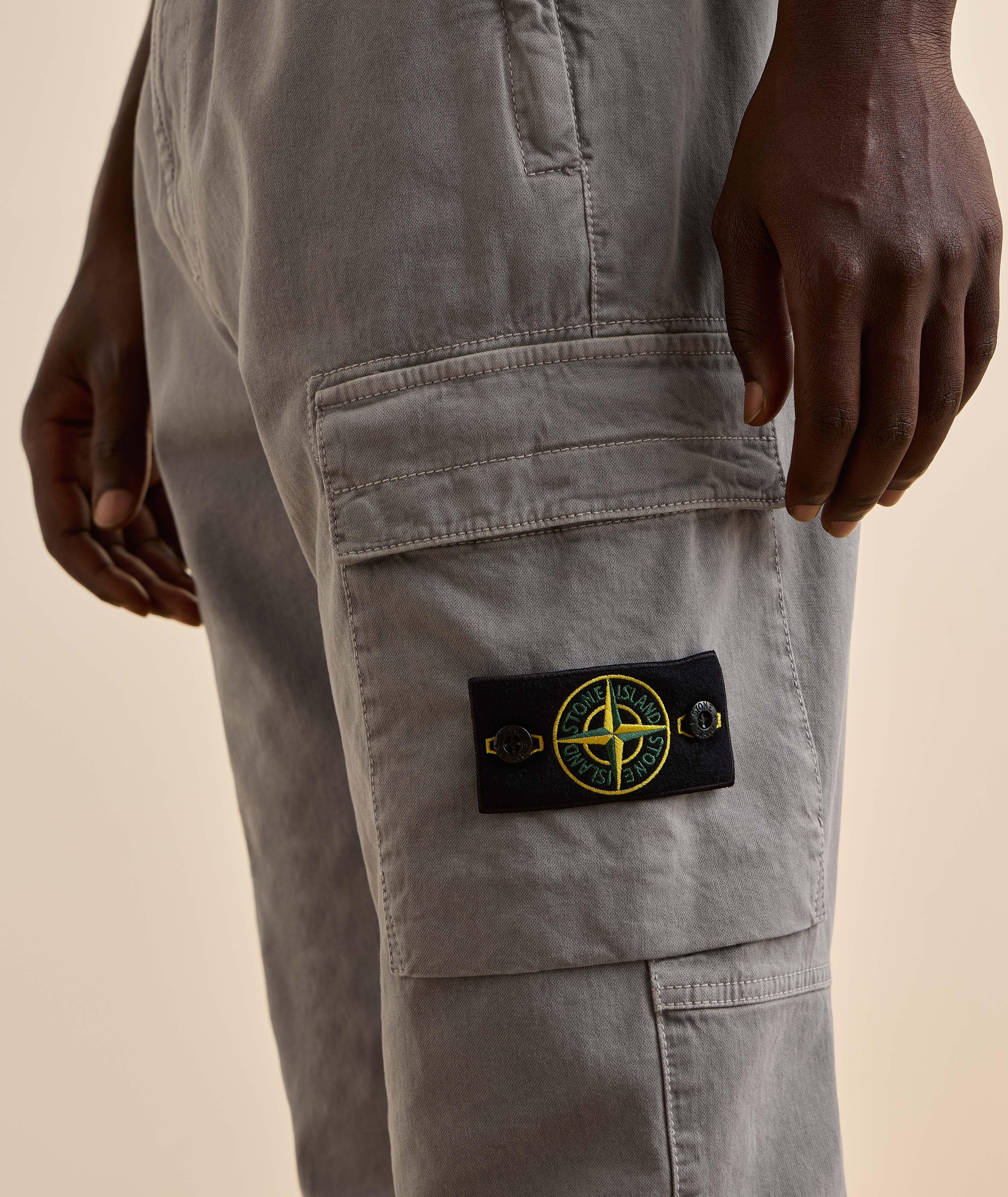 Garment-Dyed Stretch-Cotton Cargo Pants image 3