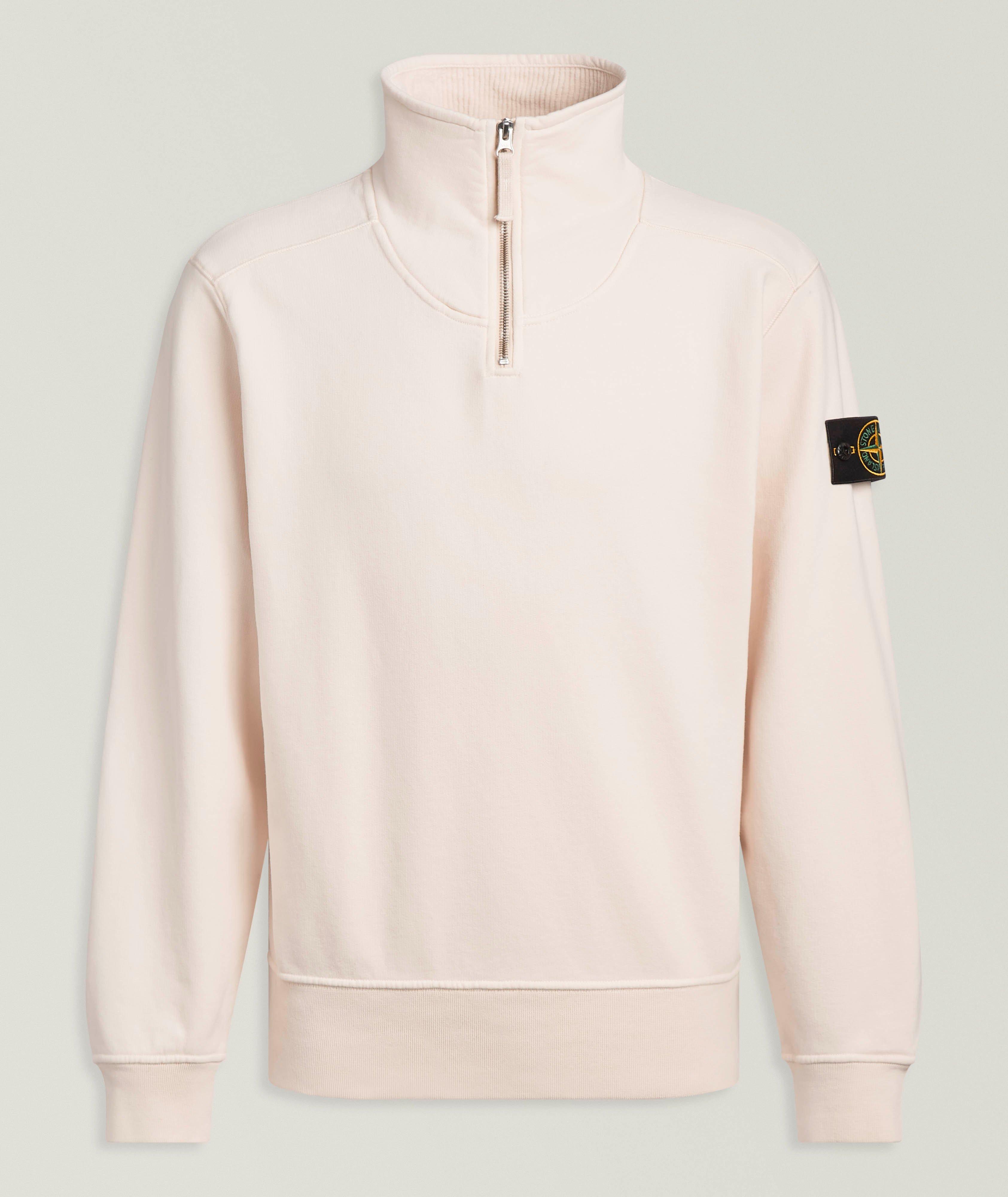 Stone Island Sweatshirt quart-zippée molleton