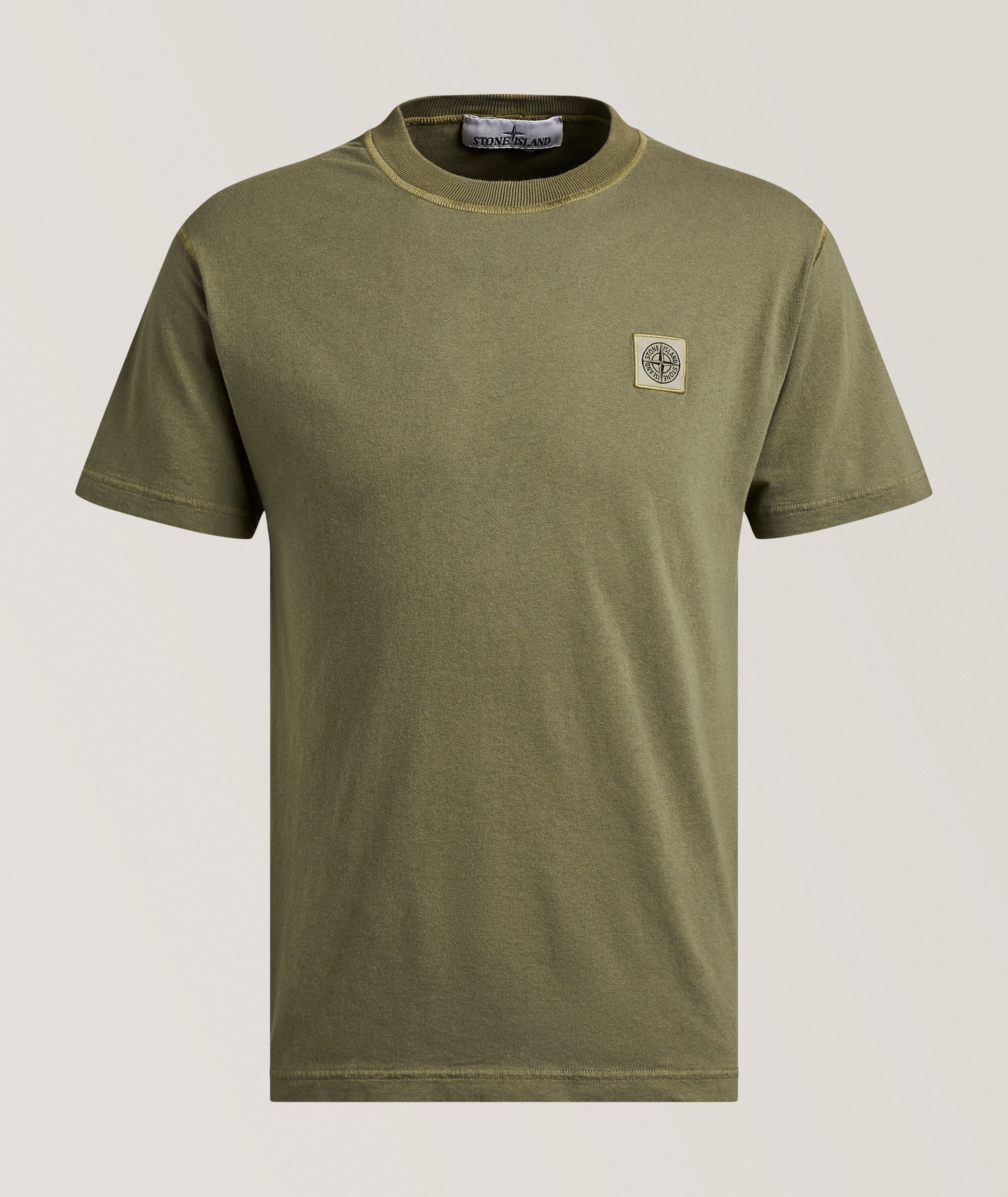 Stone Island Fiassto-Effect Cotton Jersey T-Shirt