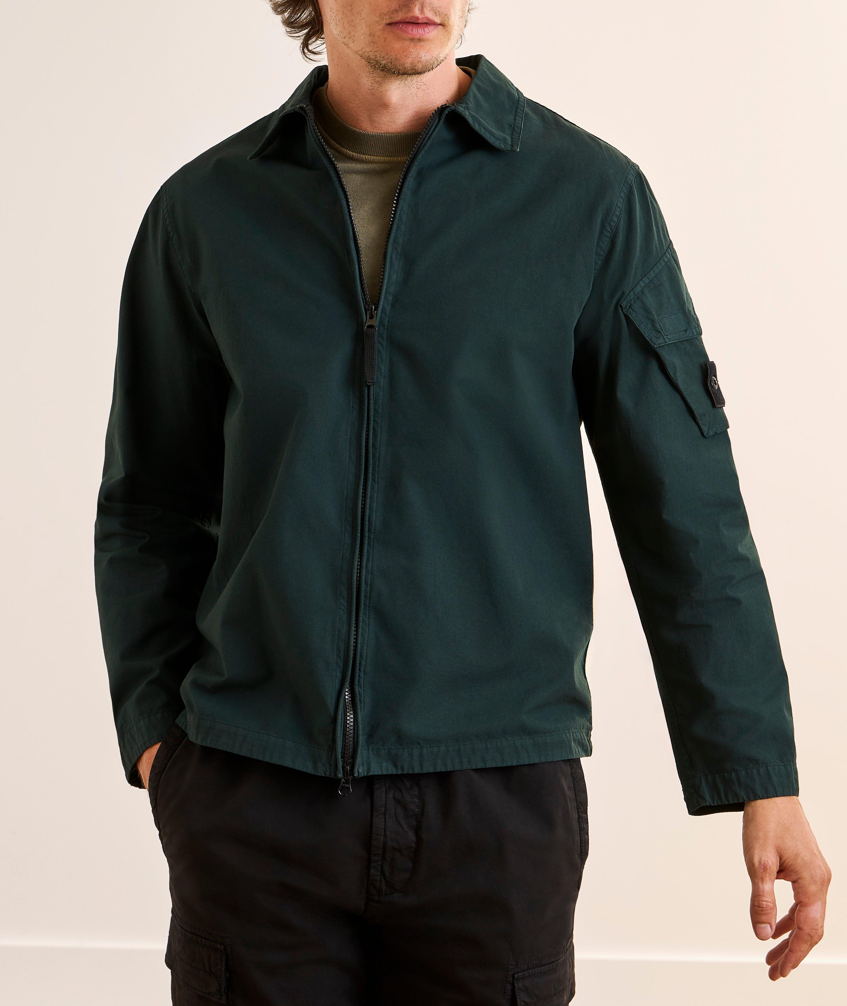 Stone Island Cotton Full-Zip Overshirt | Casual Shirts | Harry Rosen