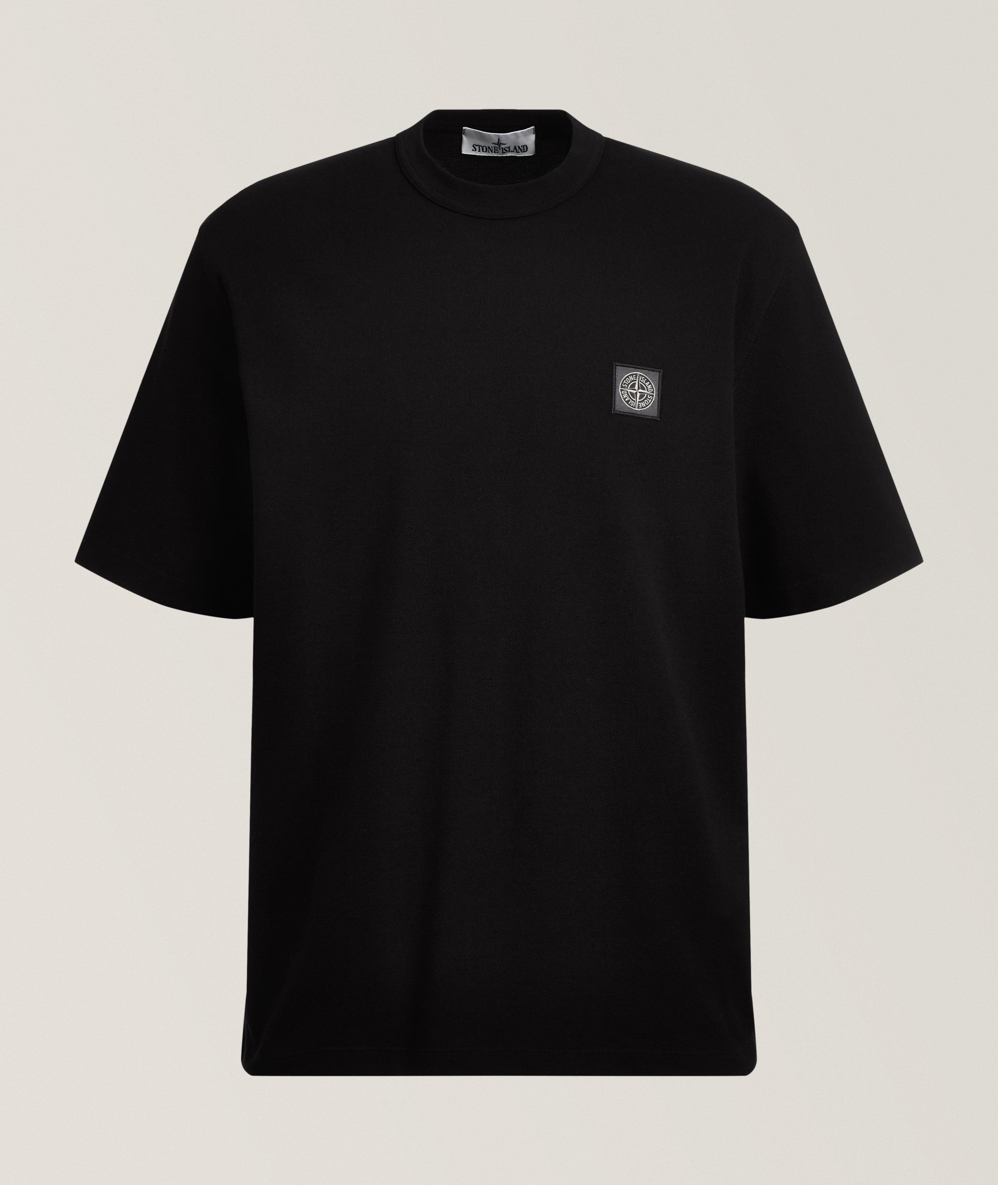 Stone Island Logo Piqué Cotton T-Shirt | T-Shirts | Harry Rosen