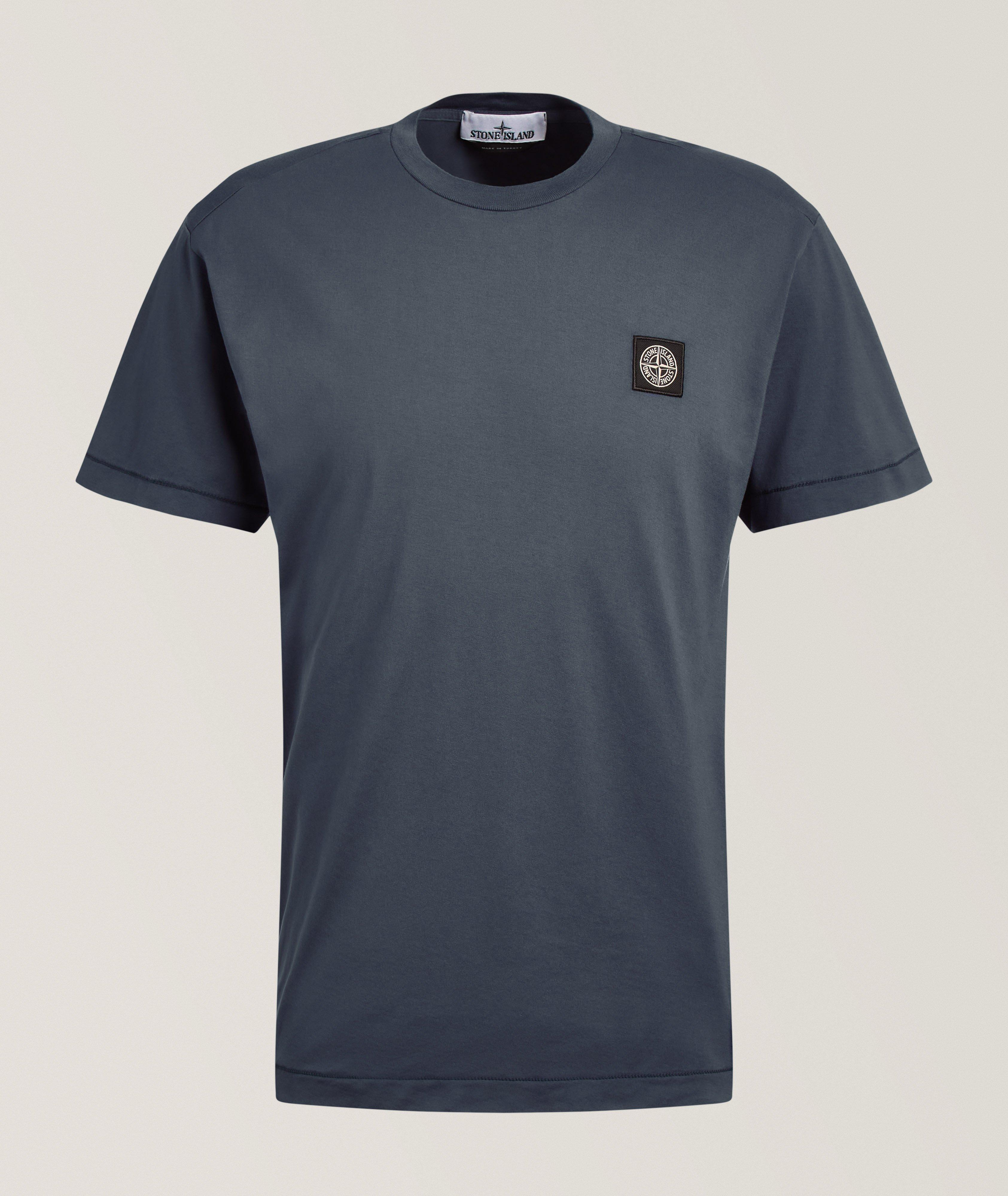 Stone Island Logo Patch Garment-Dyed T-Shirt
