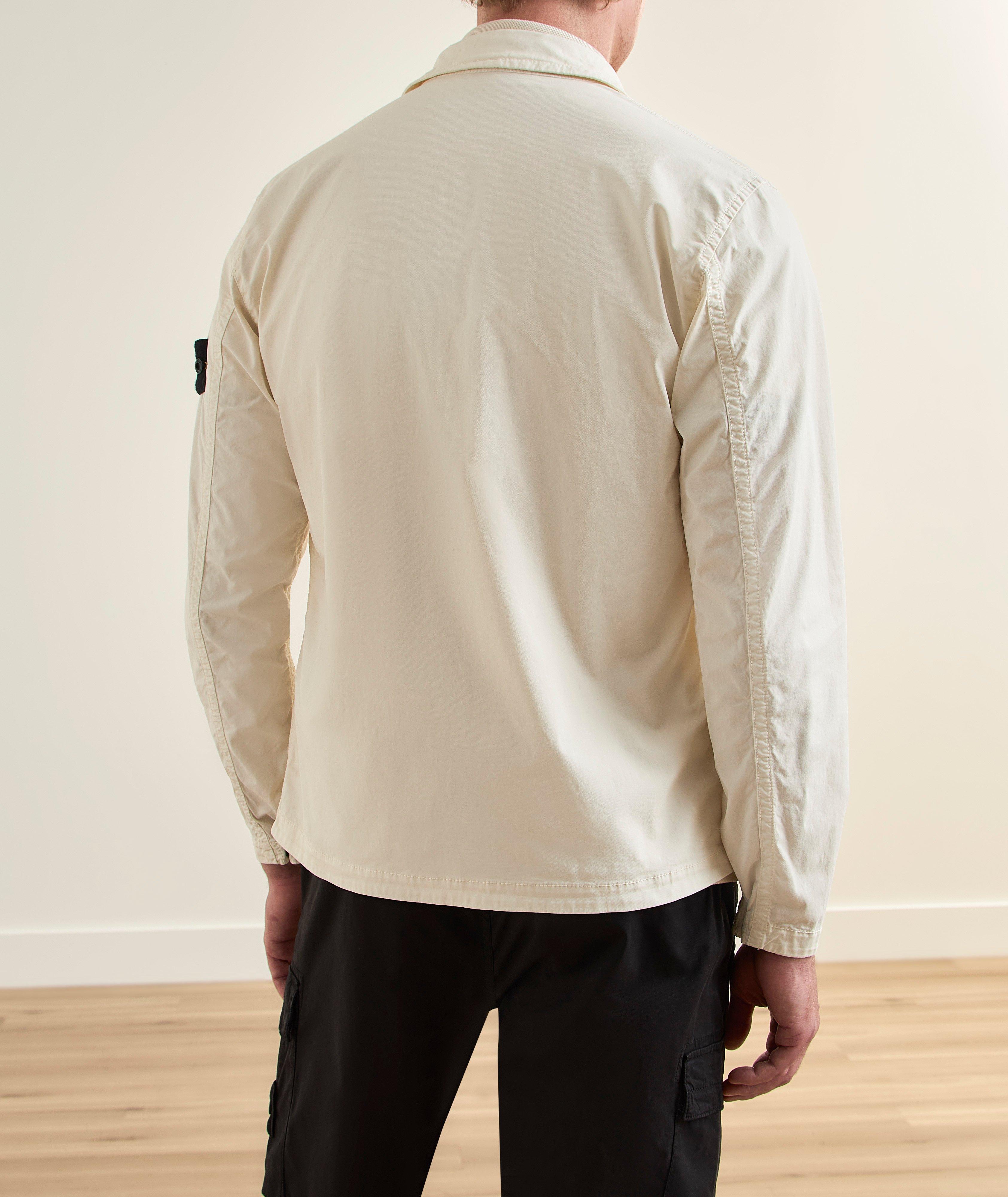【即日発送】STONE  Zip Over Shirt 春夏 Stone Island Stretch-Cotton Twill Full-Zip Overshirt | Coats