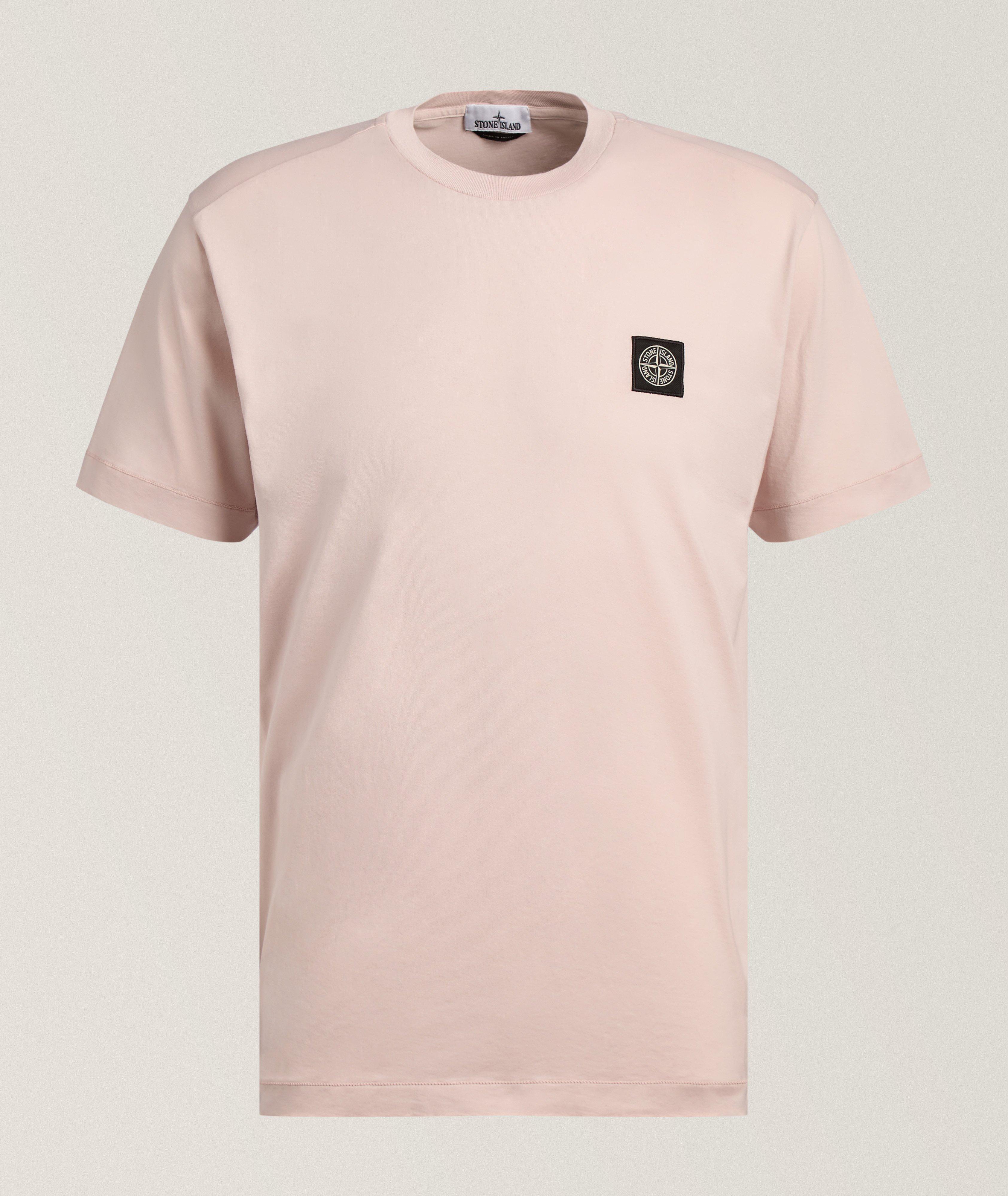 Stone Island Logo Patch Garment-Dyed T-Shirt