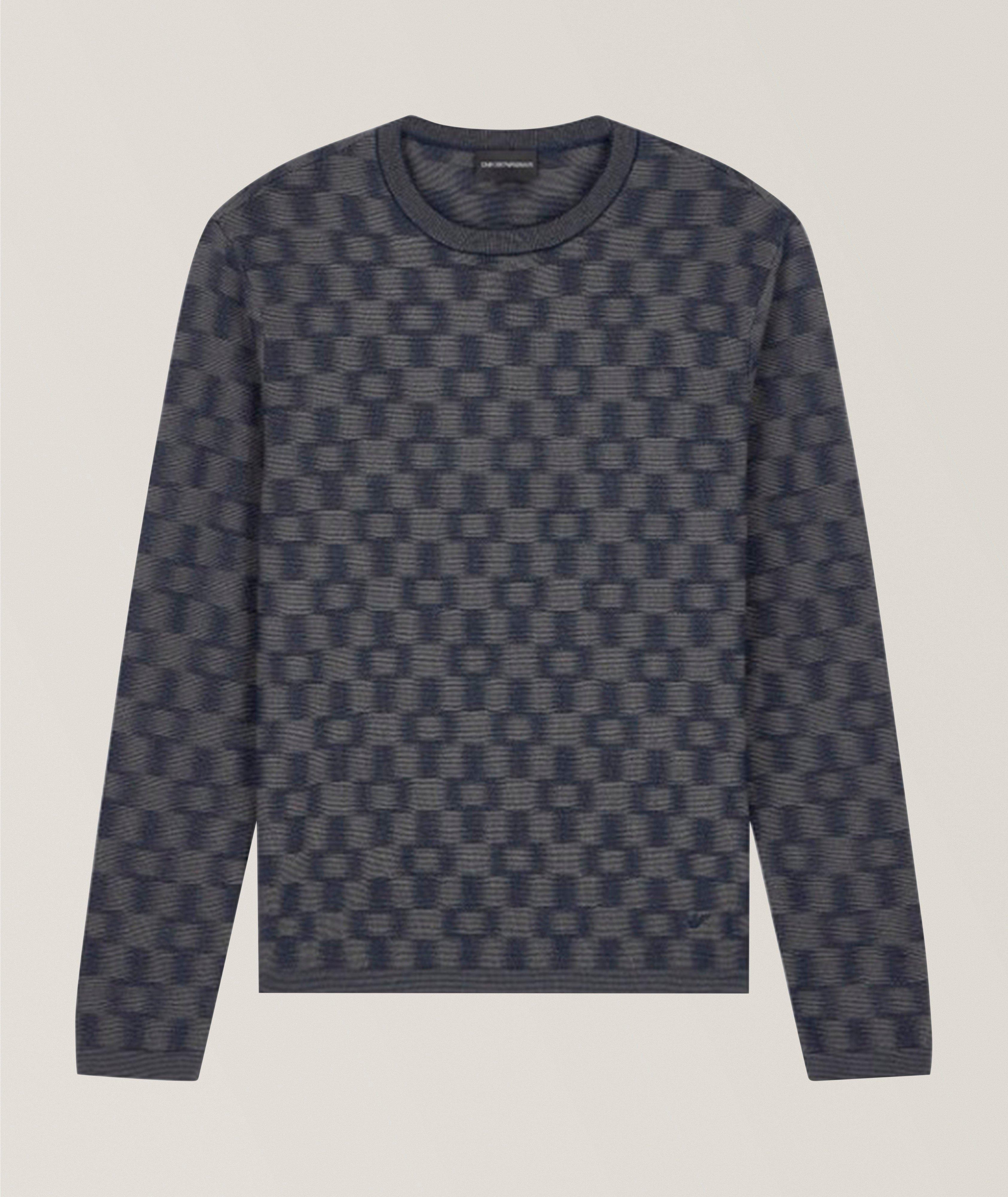 Emporio Armani Pull tricot optique capsule emblématique