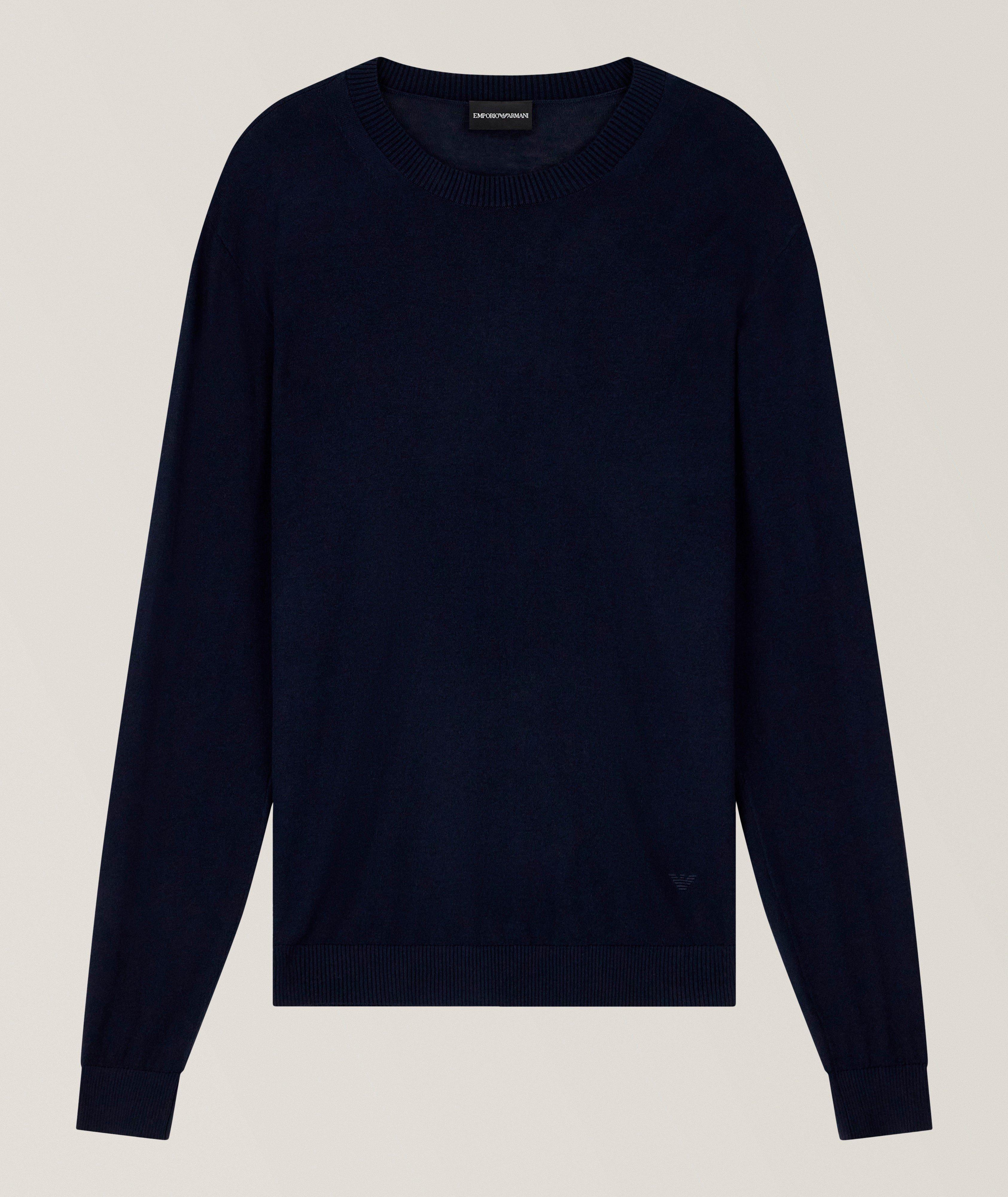 Emporio Armani Pull encolure ronde cachemire-soie