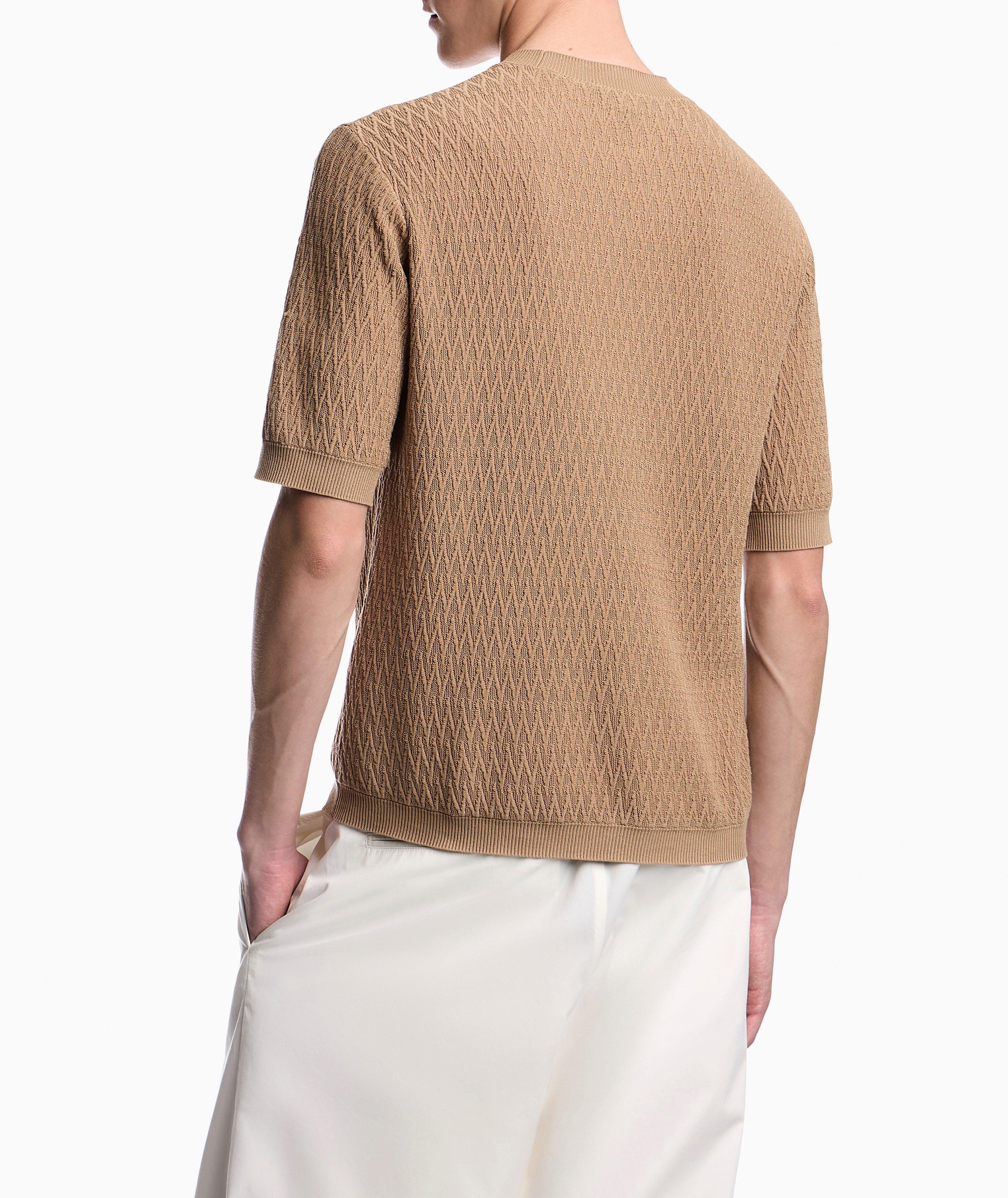 Pull coton tricot jacquard chevrons image 2