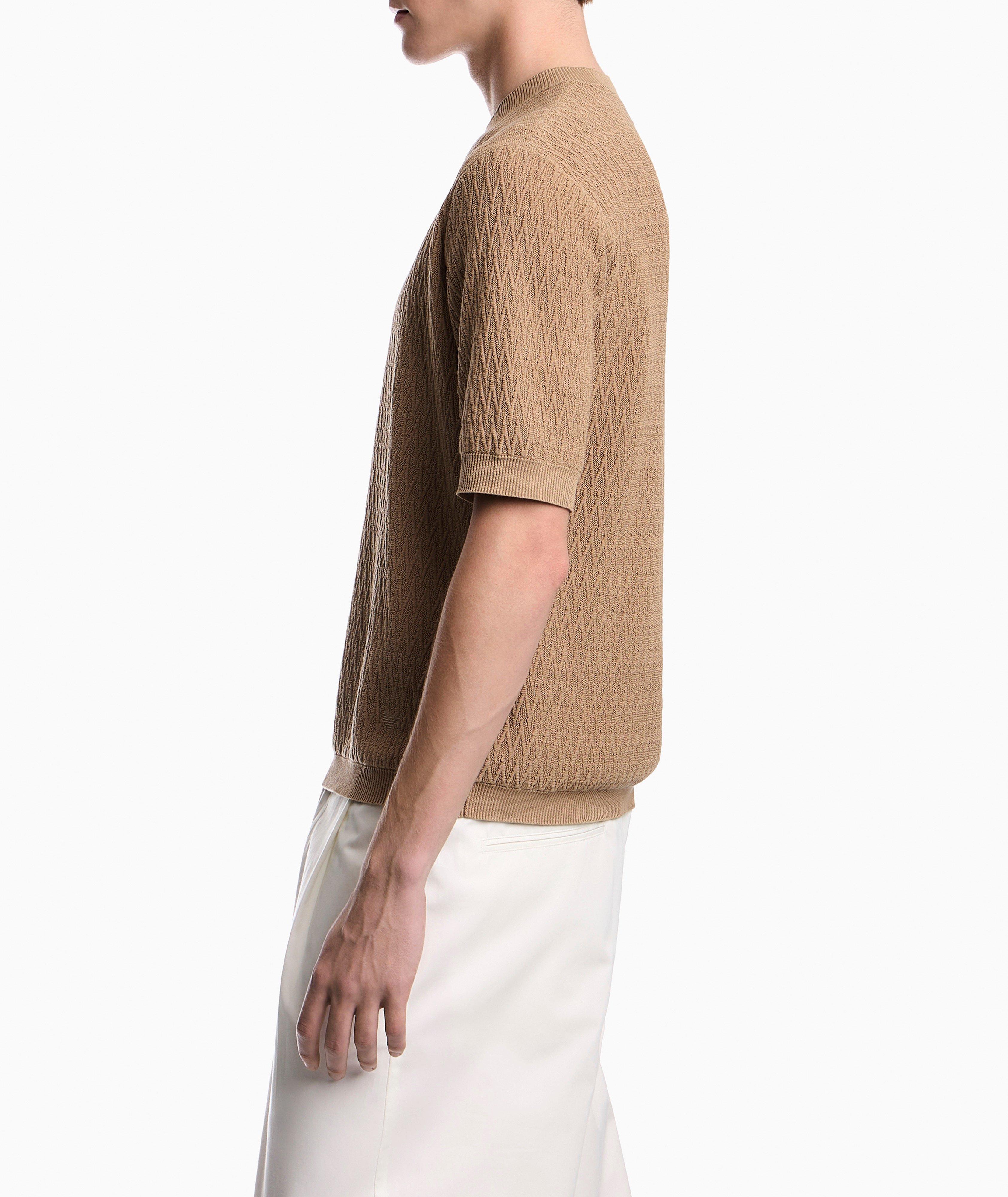 Pull coton tricot jacquard chevrons image 4