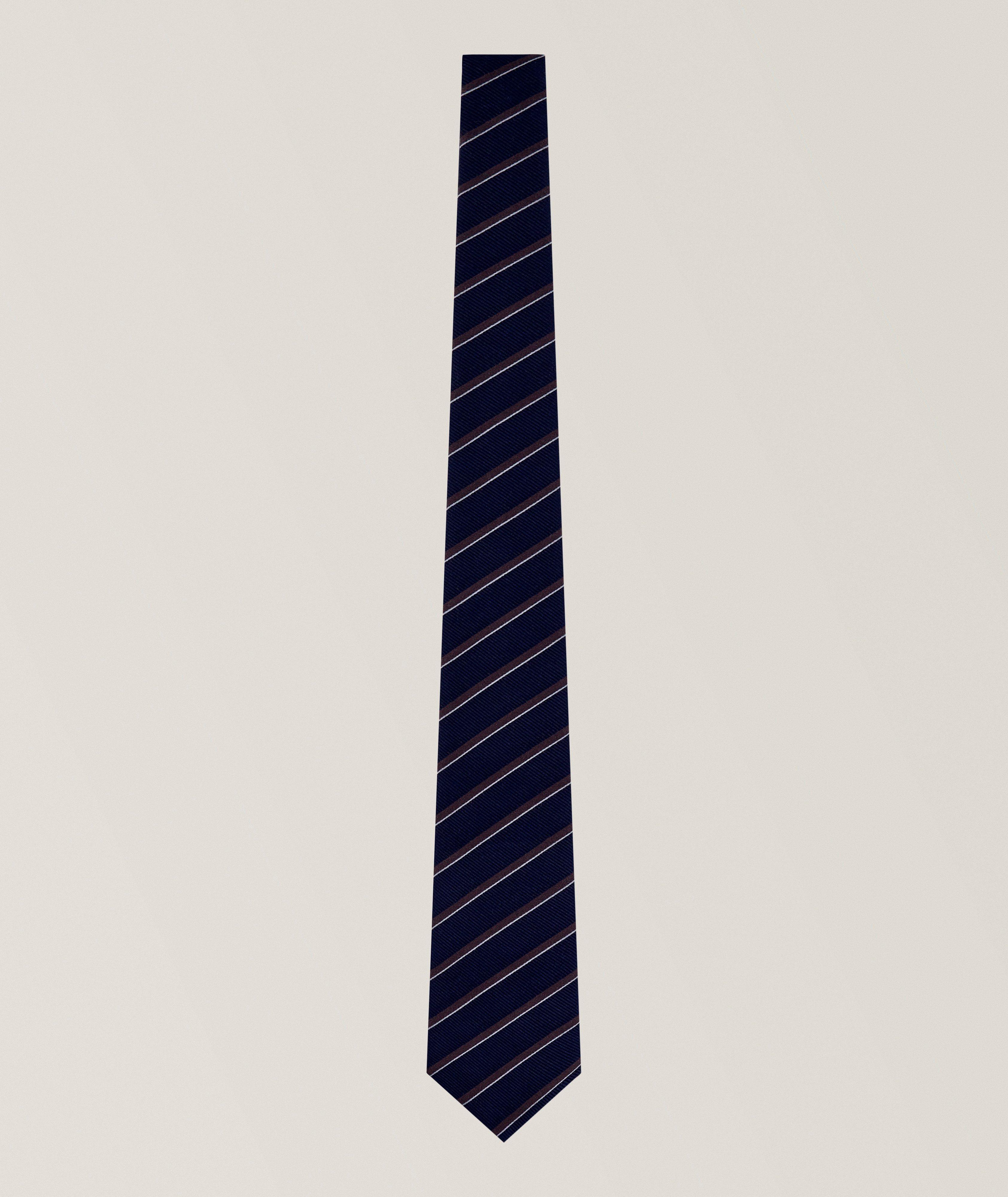 Giorgio Armani Diagonal Striped Silk Tie | Ties, Pocket Squares