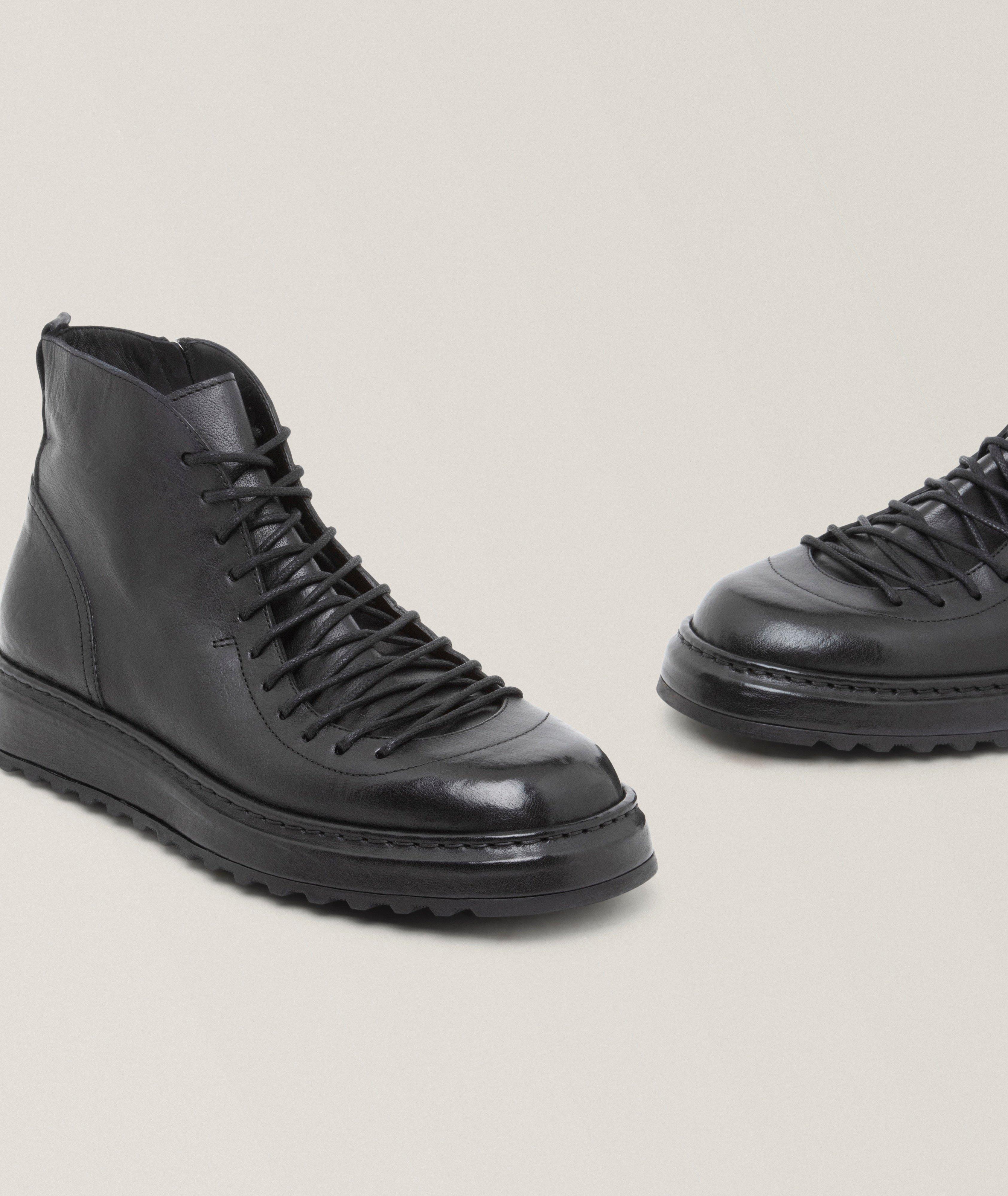 Textured Leather Ankle Boots image 3