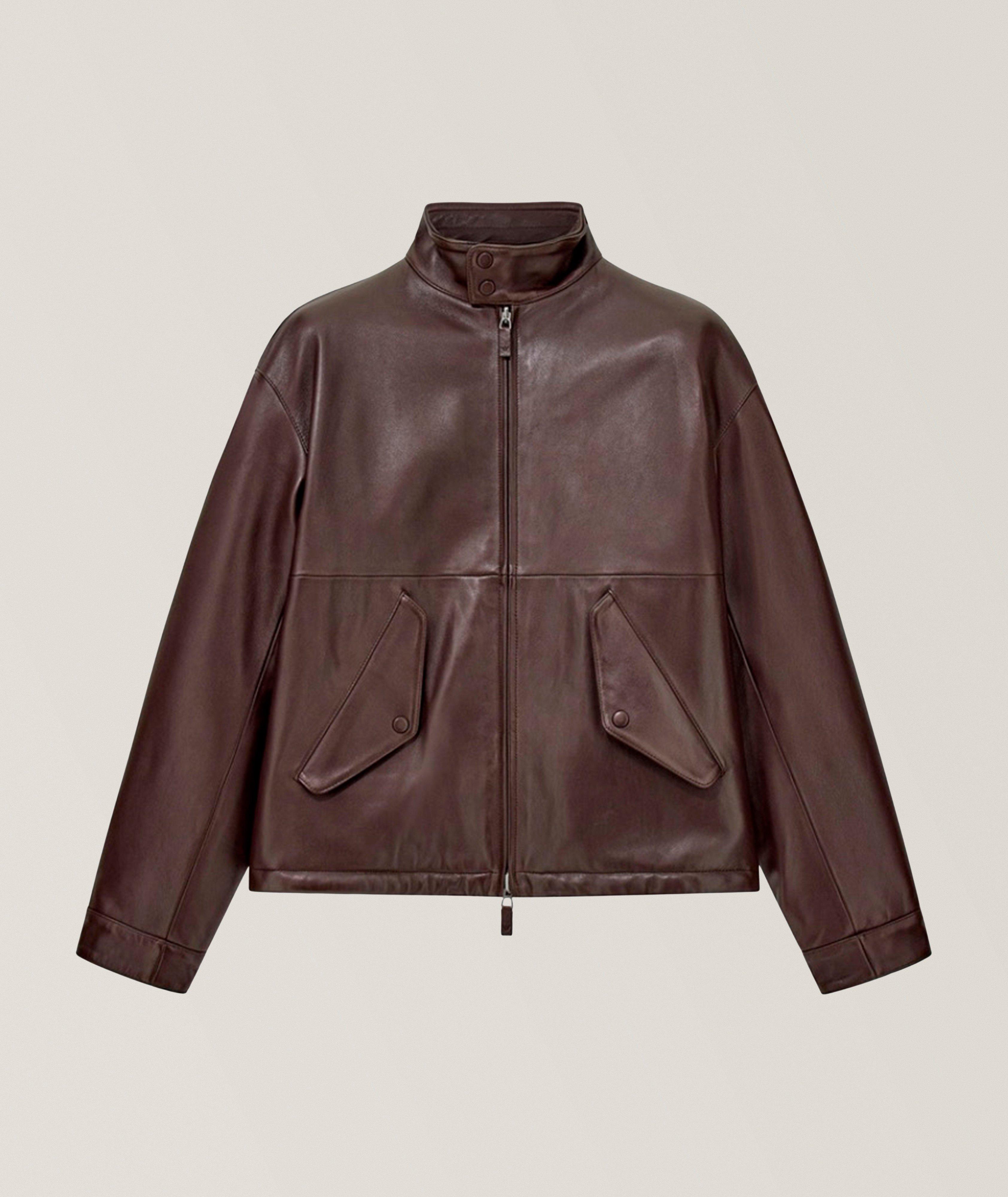 Emporio Armani Blouson cuir Nappa réversible