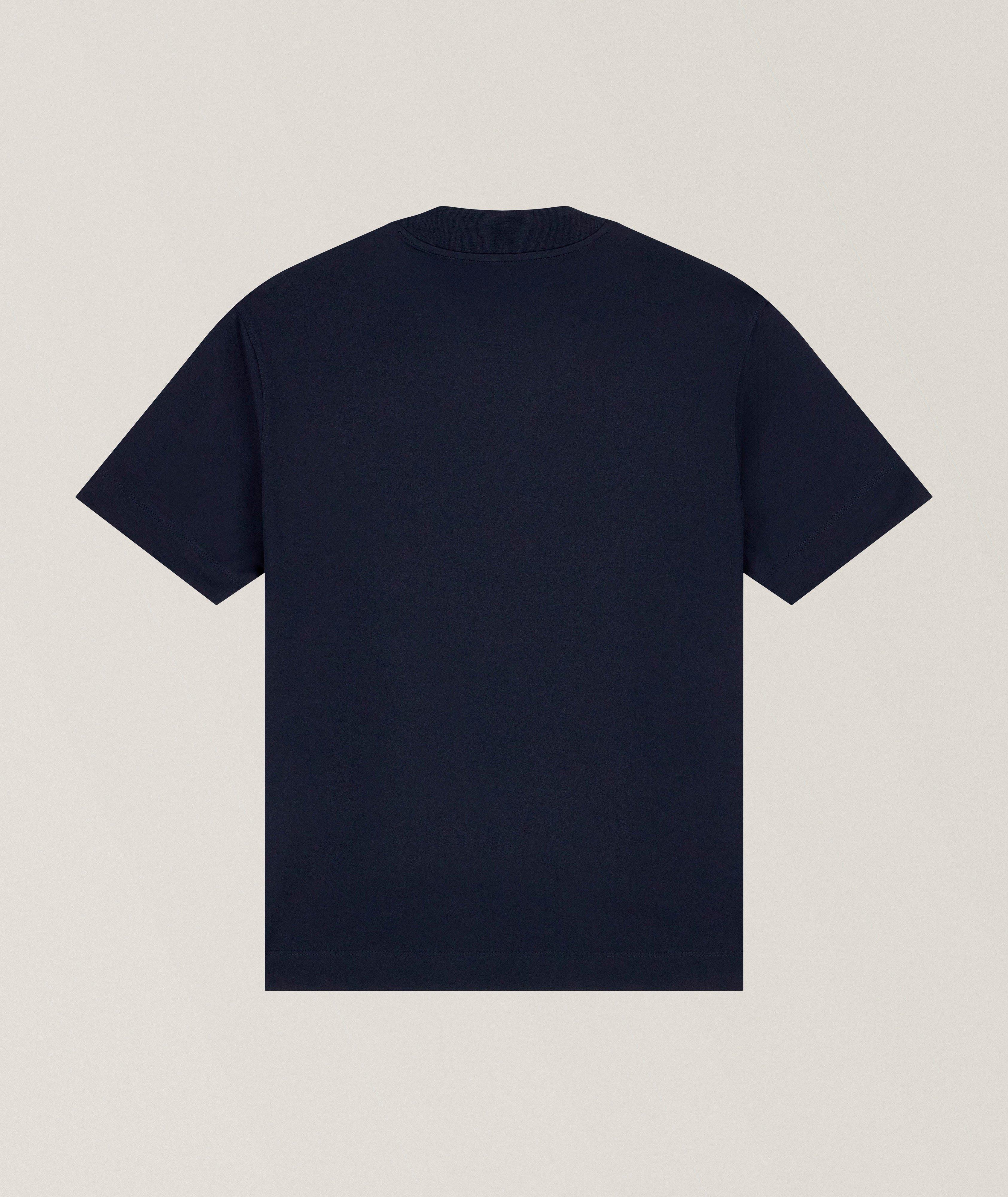 Embroidered Micro-Eagle Jersey T-shirt image 1