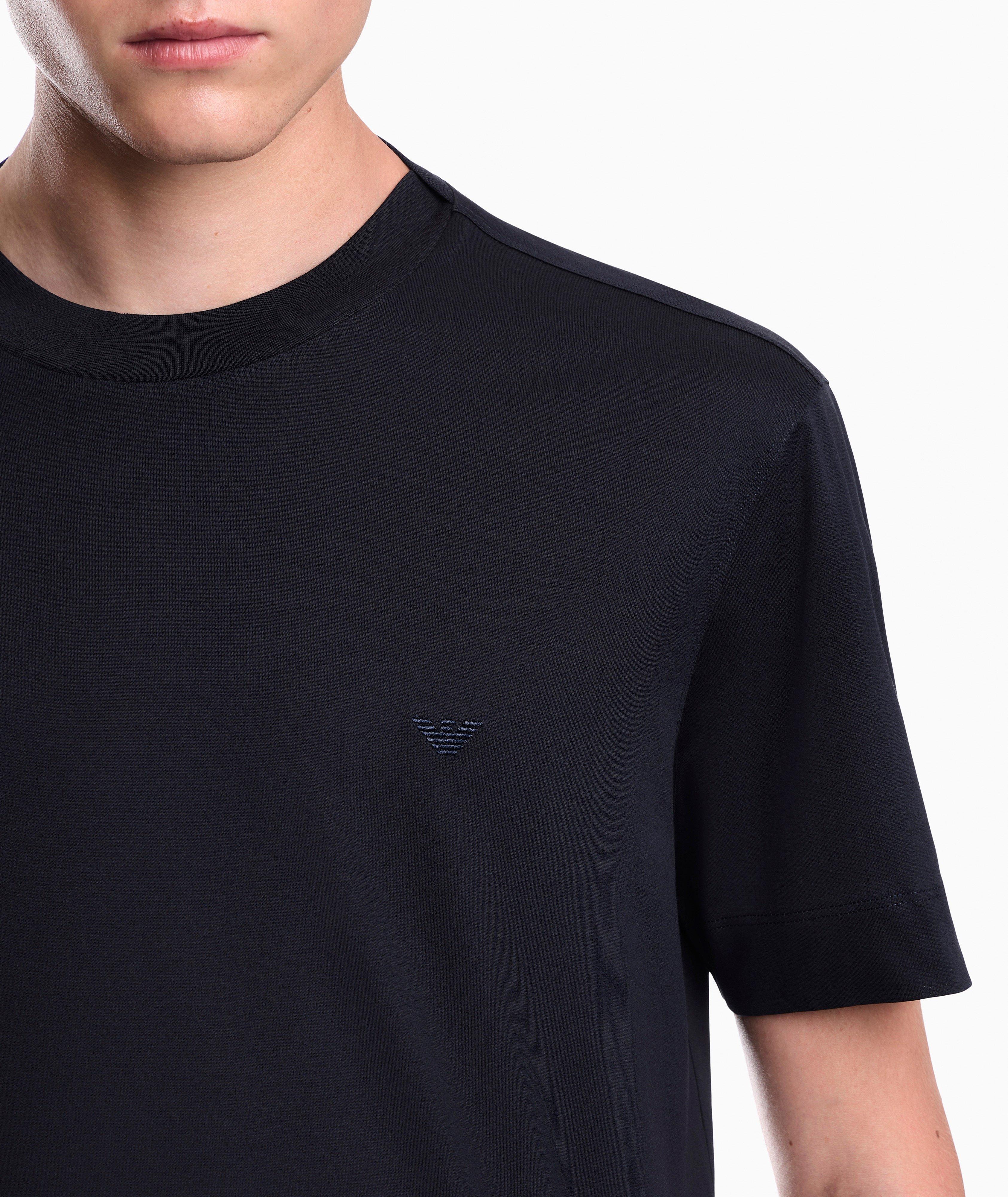 Embroidered Micro-Eagle Jersey T-shirt image 4