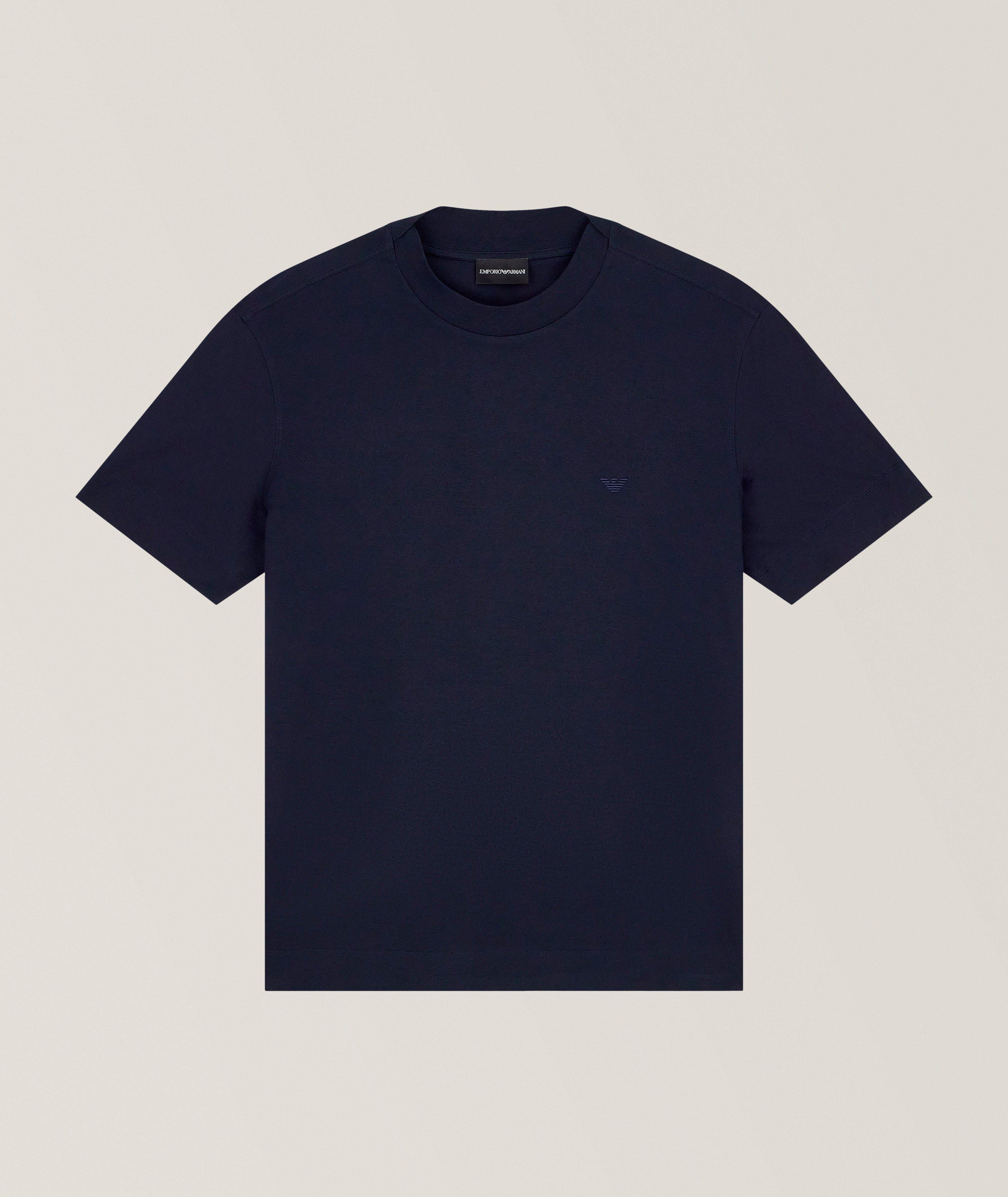 Embroidered Micro-Eagle Jersey T-shirt image 0