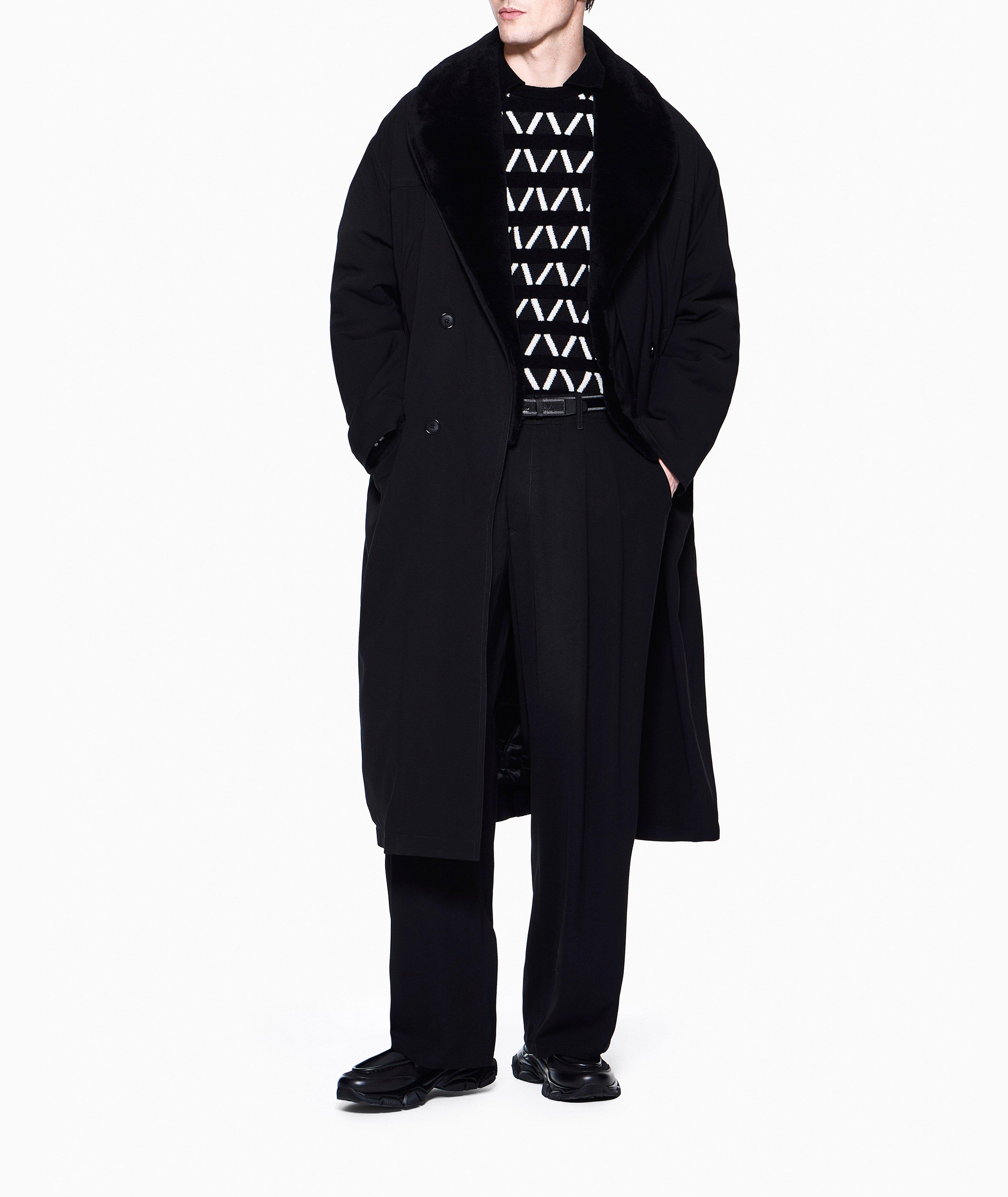 Giorgio Armani Oversized Jacquard Virgin Wool-Blend Sweater
