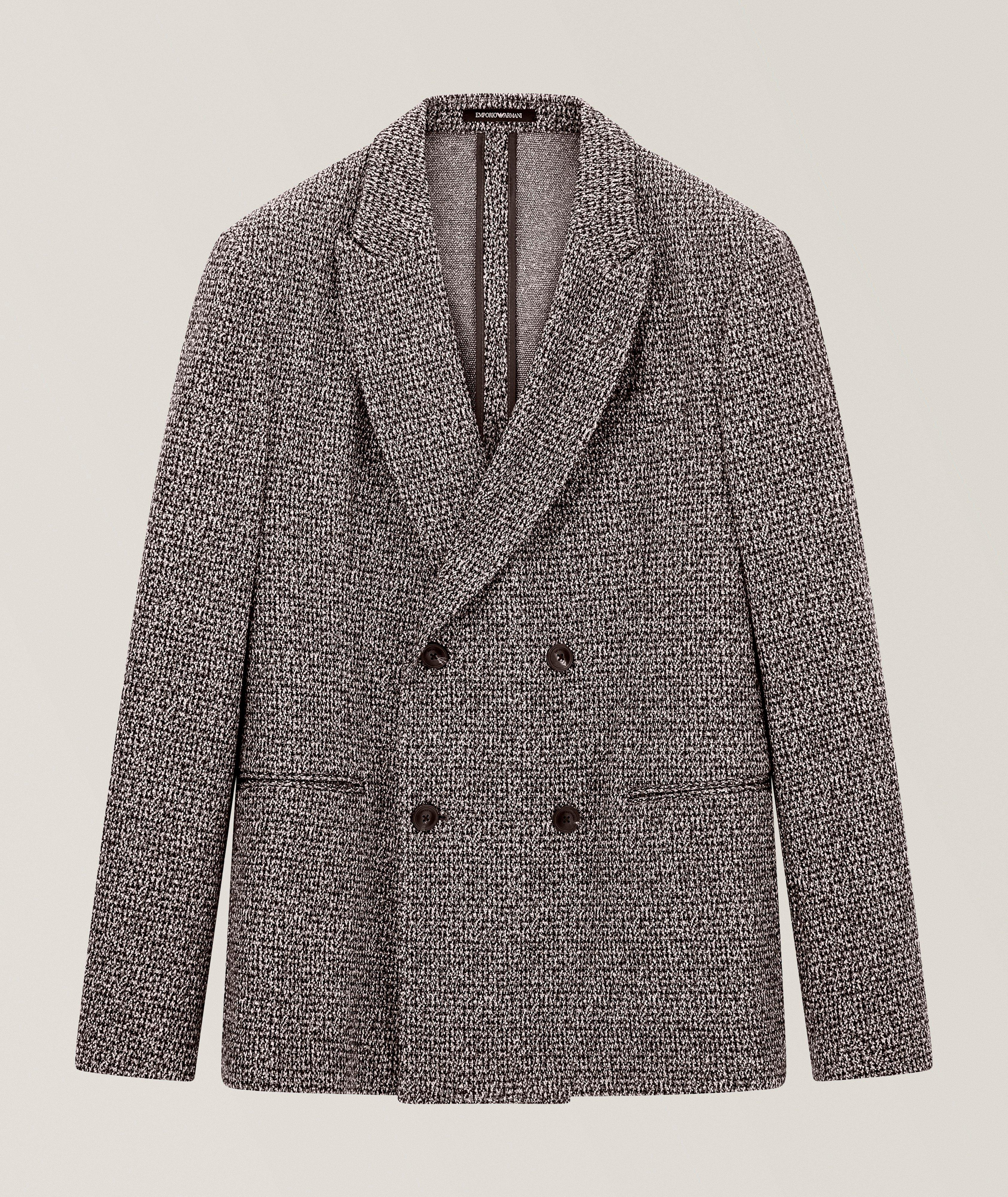 Emporio Armani Veston sport double-boutonnage pied-de-poule