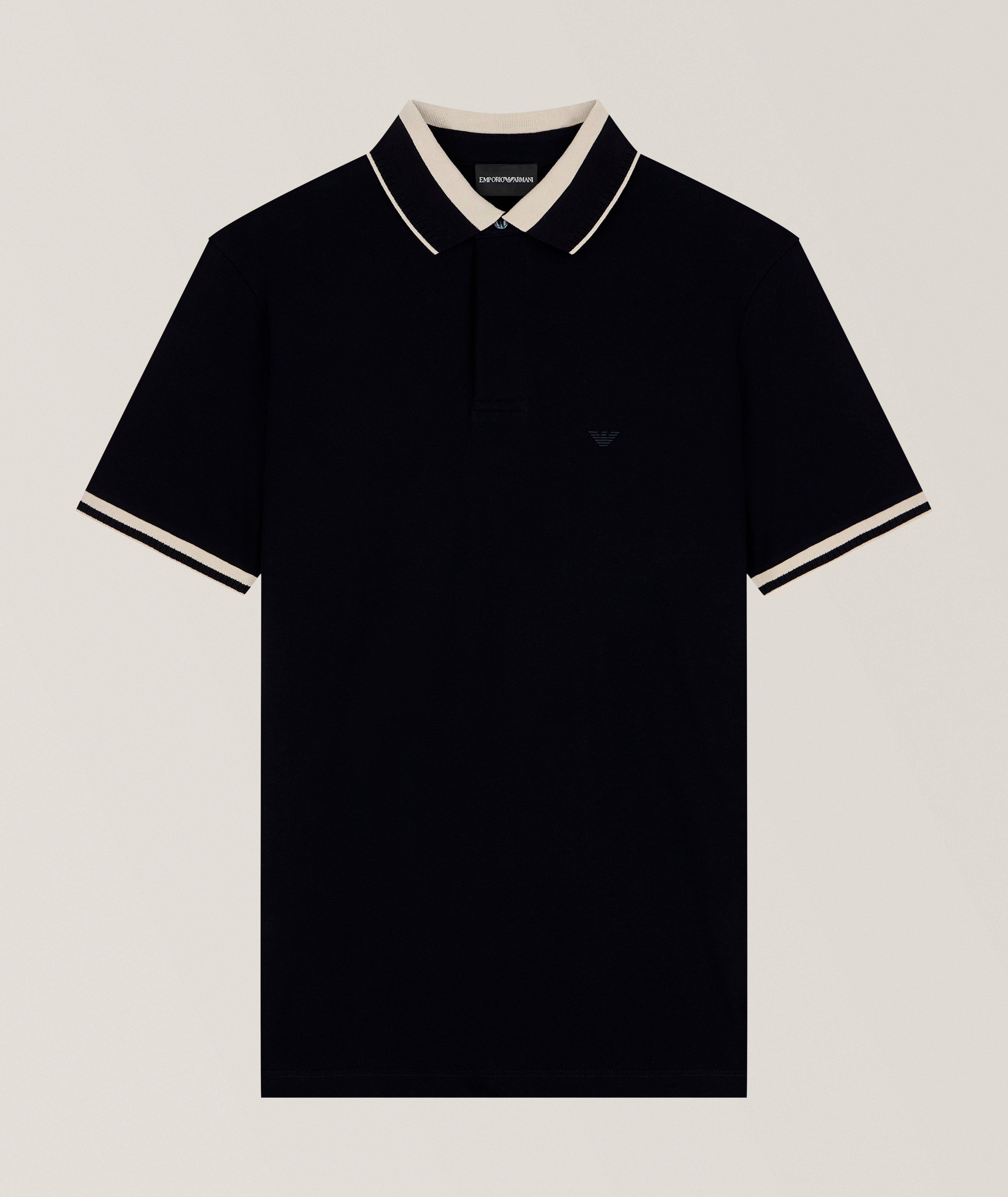 Emporio Armani Cotton Piqué Quarter-Zip Polo