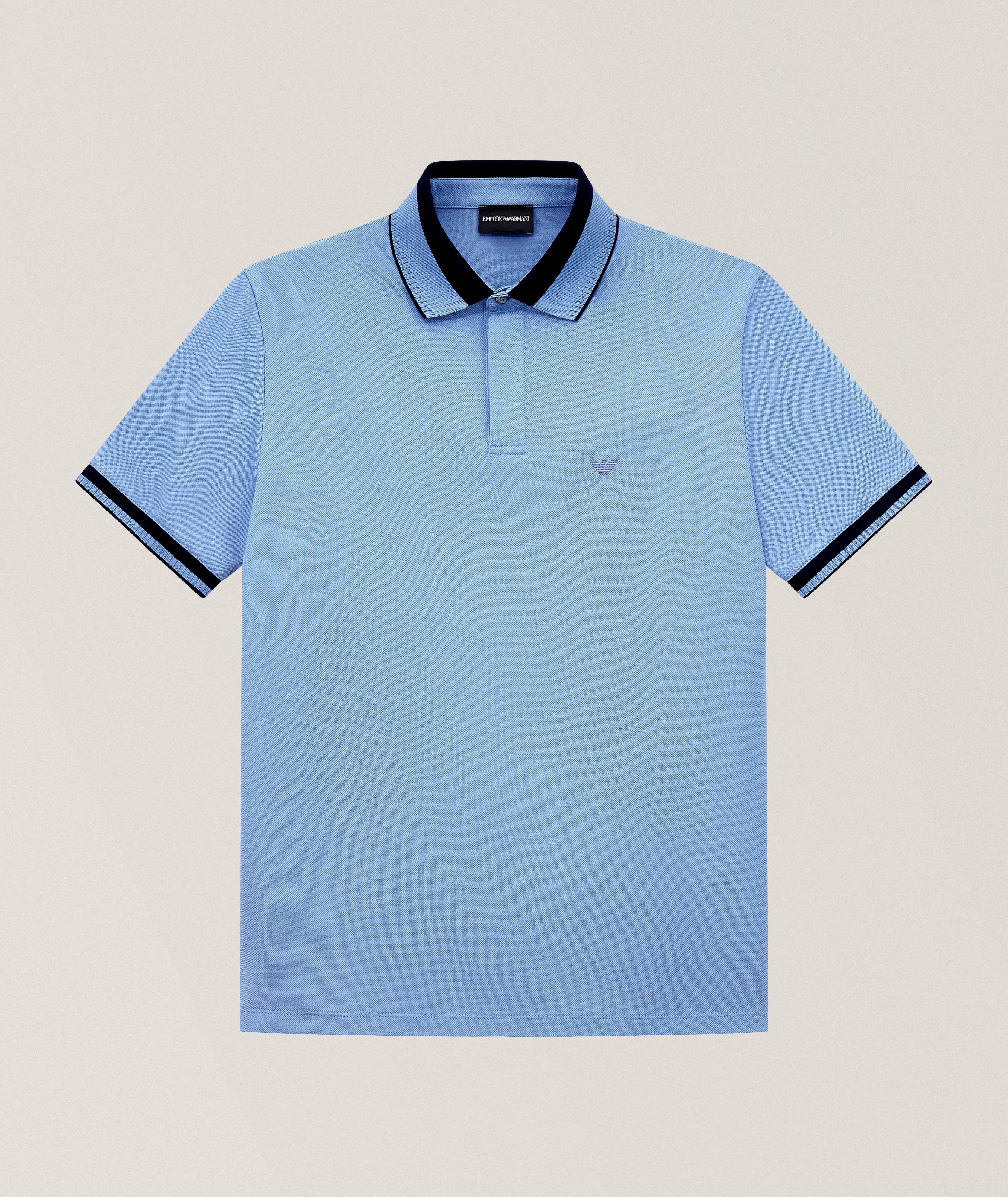 Emporio Armani Cotton Piqué Quarter-Zip Polo