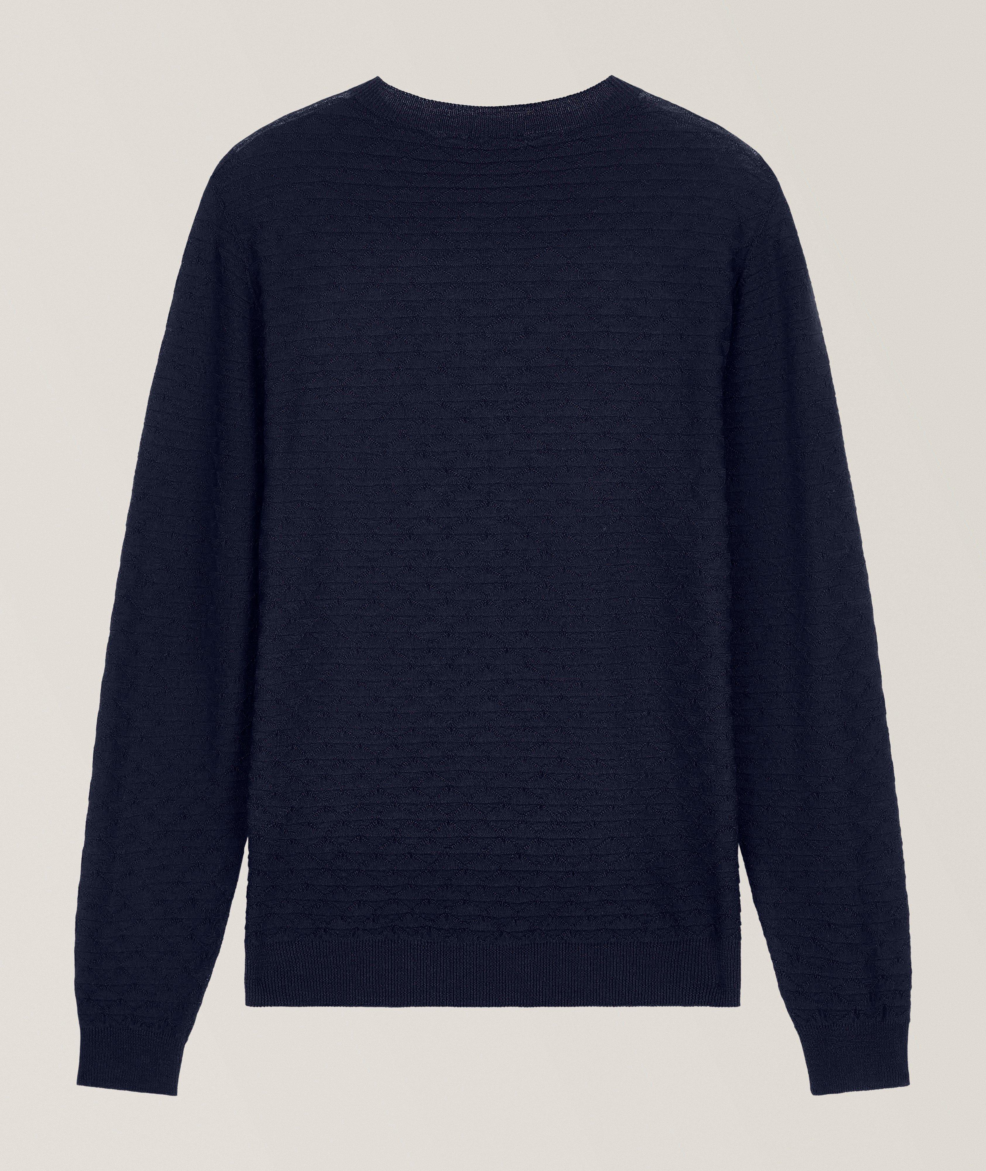 Giorgio Armani Triangle Weave Virgin Wool Sweater