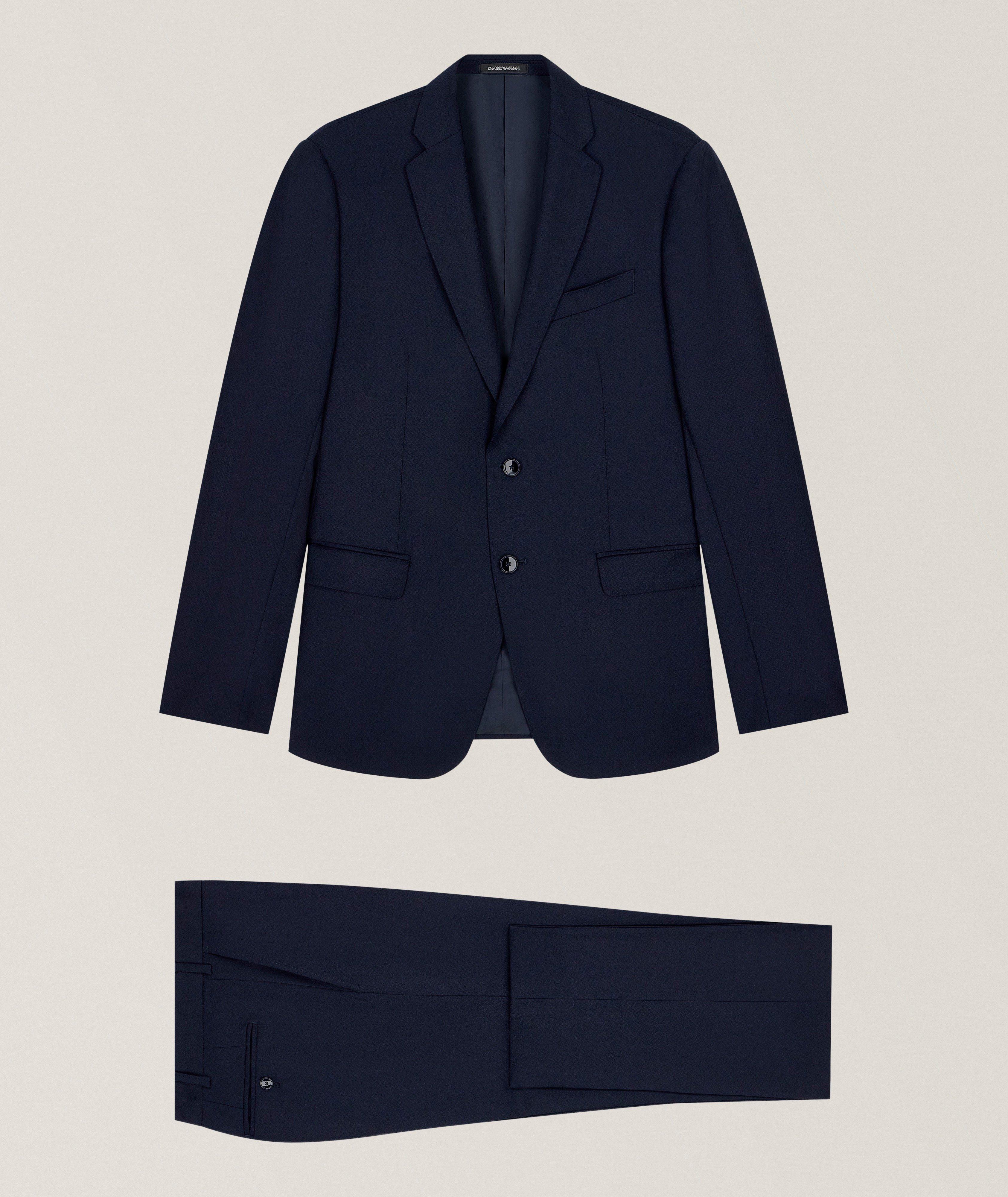 Emporio Armani Micro-Print Virgin Wool Suit
