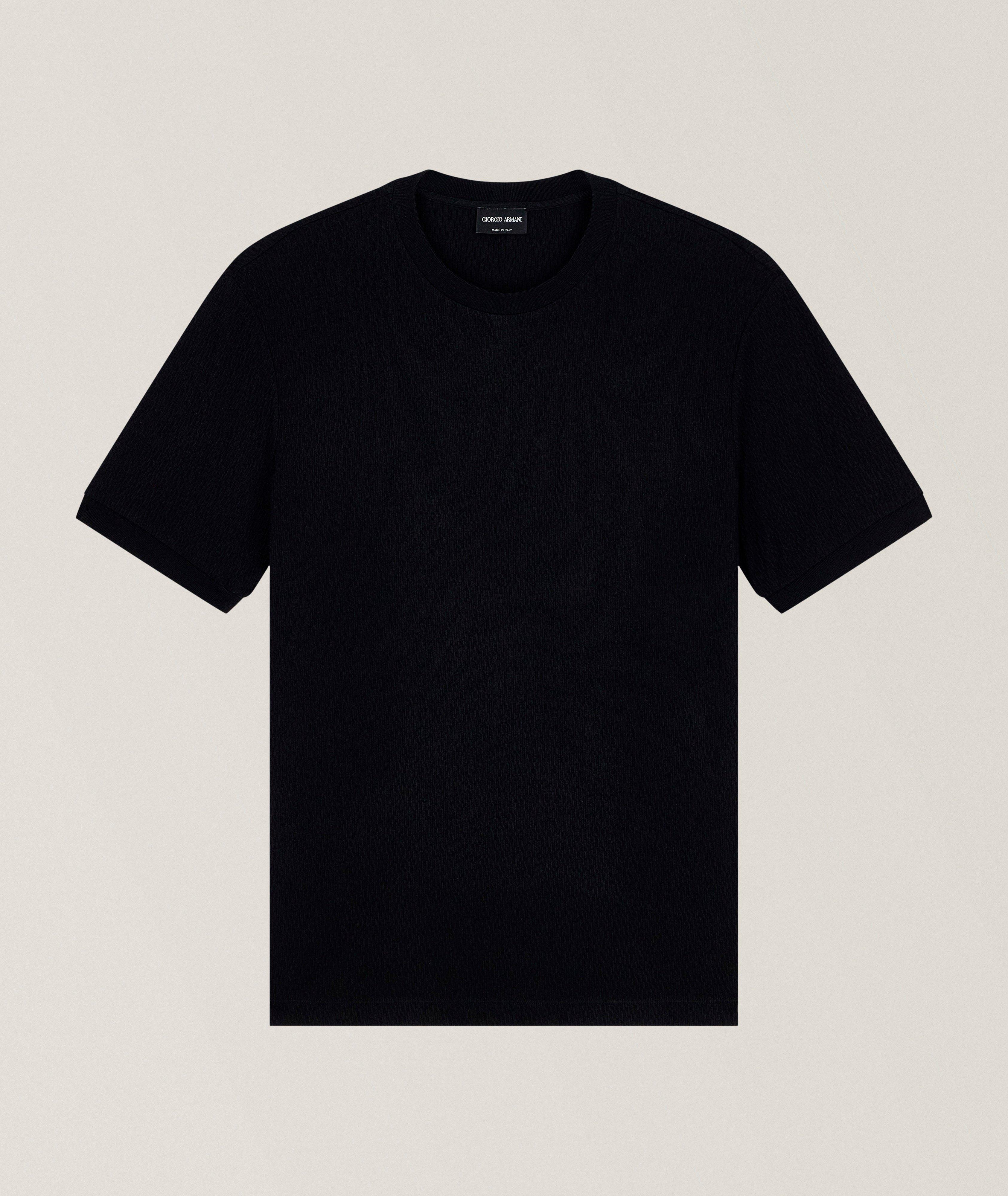 Giorgio Armani Jacquard Viscose-Cashmere T-Shirt
