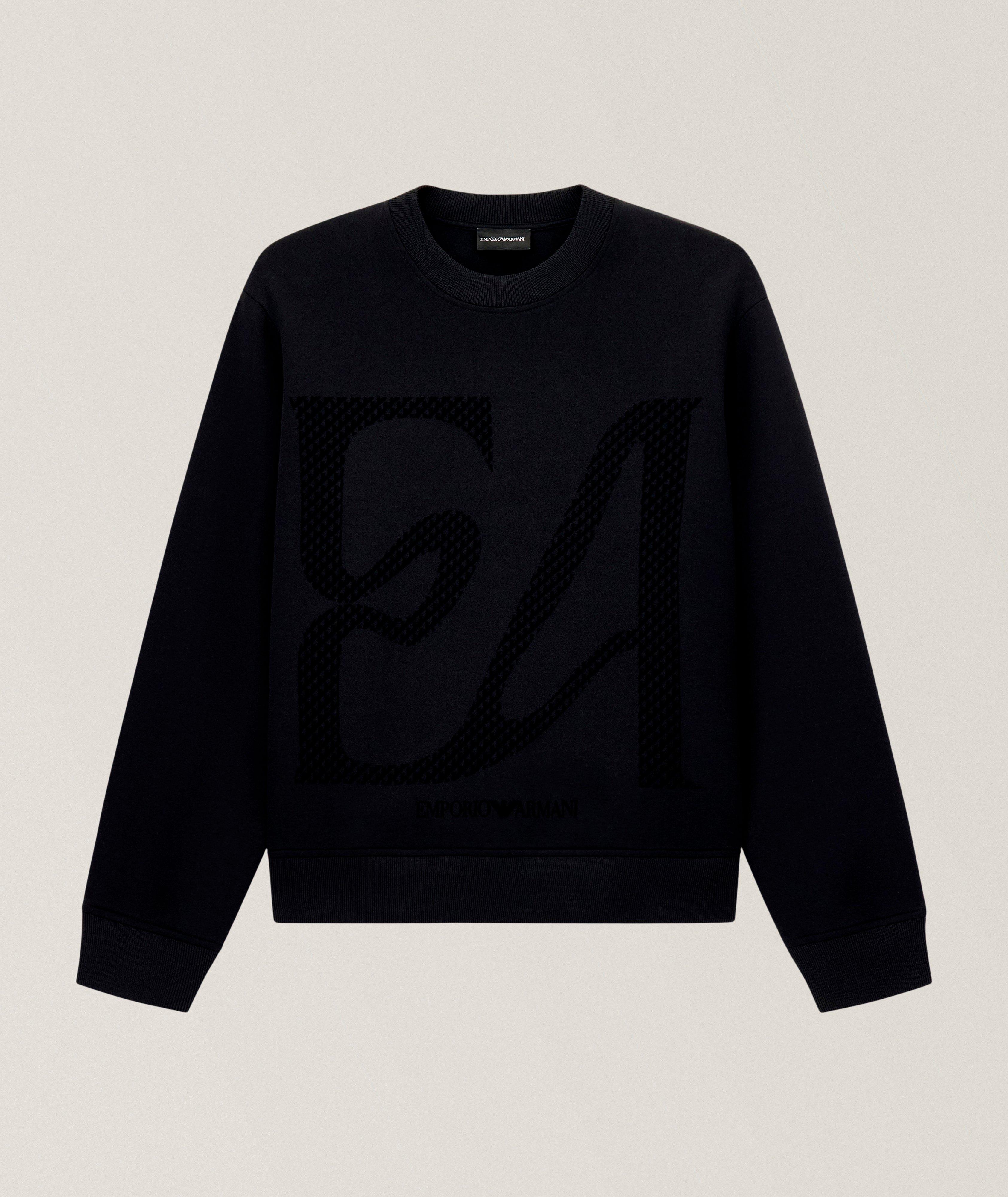 Emporio Armani Sweatshirt double jersey logo floqué
